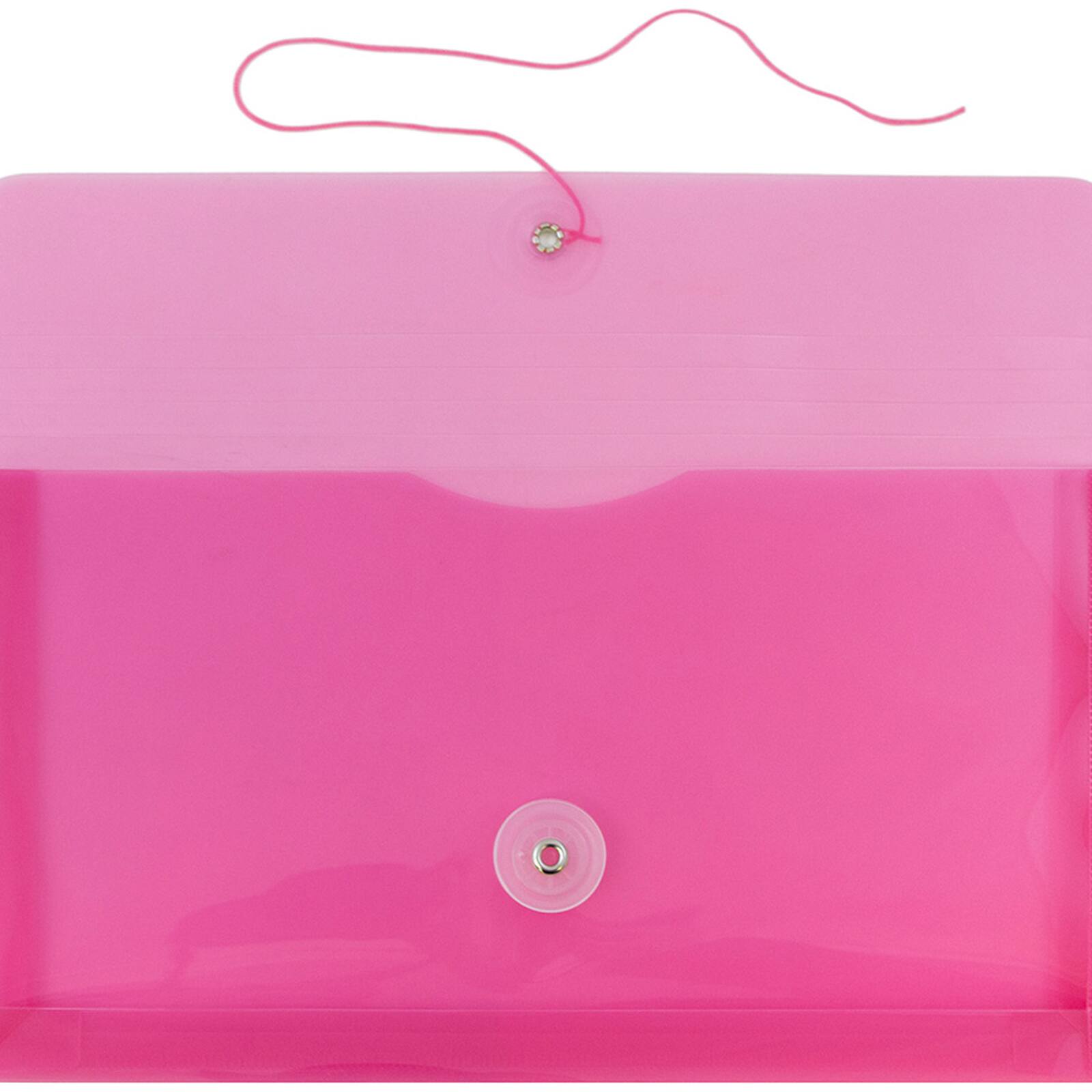 JAM Paper 5.25" x 10" Plastic #10 Business Envelope with Button and String Closure, 24ct.
