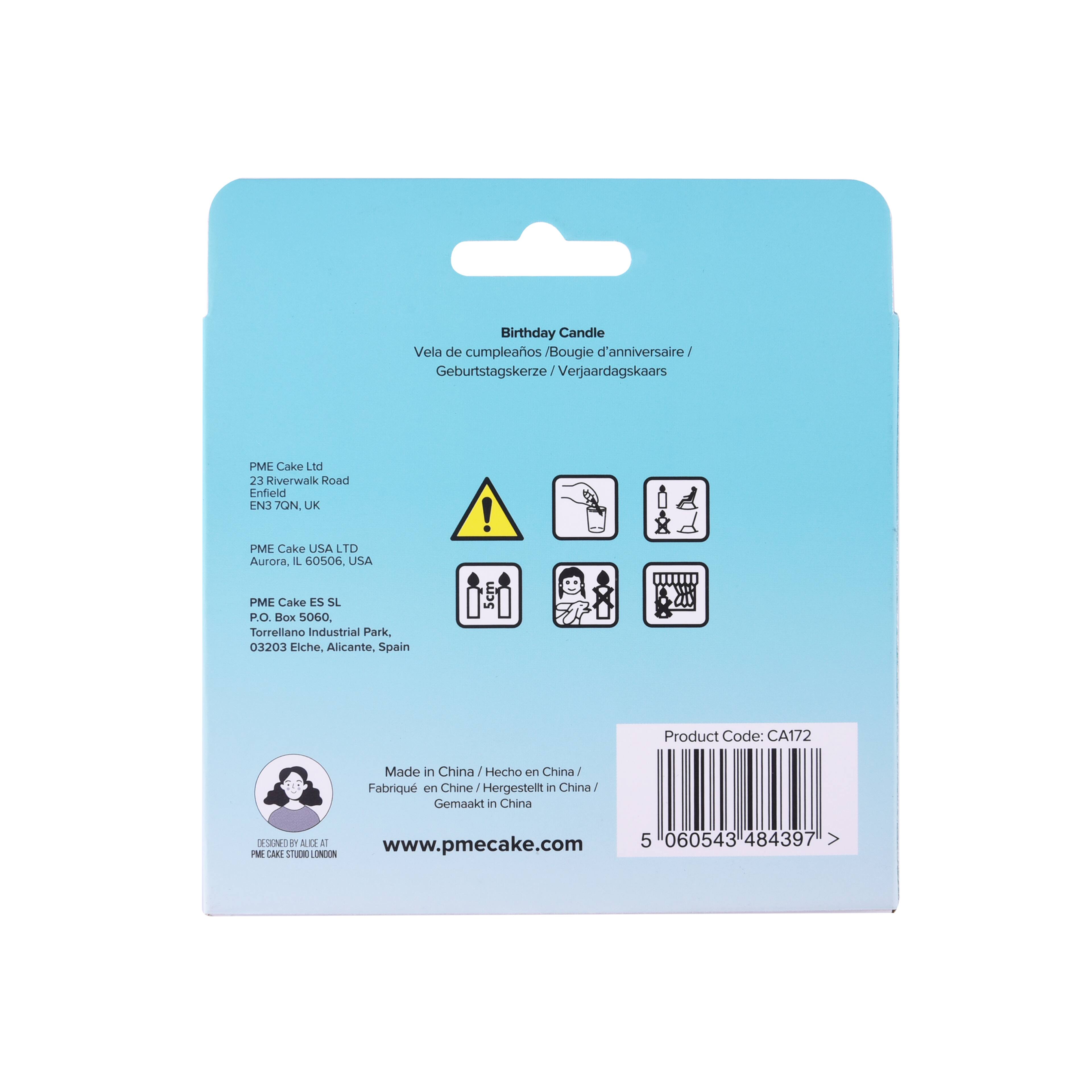 PME Party® Blue Happy Birthday Candle