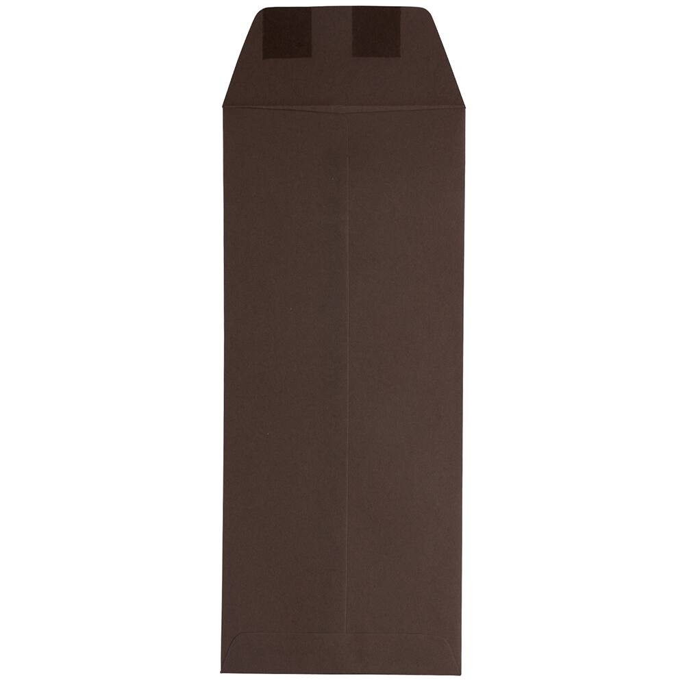 JAM Paper 5" x 11.5" Chocolate Brown Policy Business Envelopes, 50ct.
