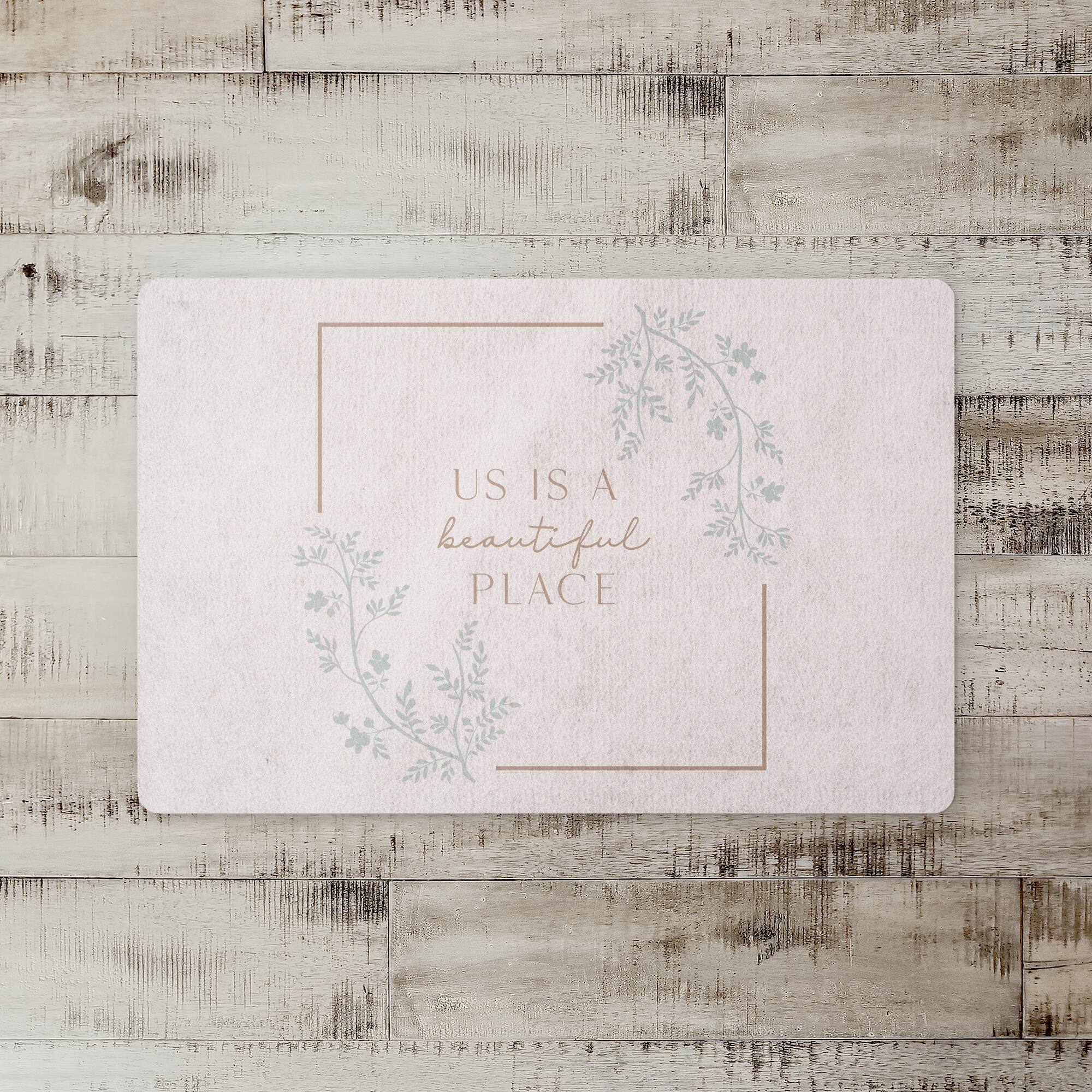 18" x 27" Us is A Beautiful Place Floor Mat