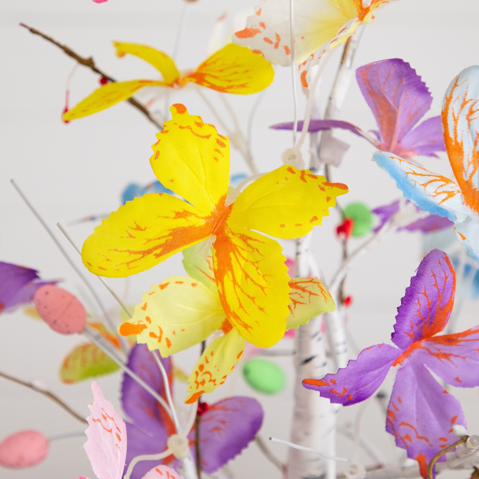 2ft. Pre-Lit Artificial Butterfly Twig Tree with 24 Warm White LED Lights
