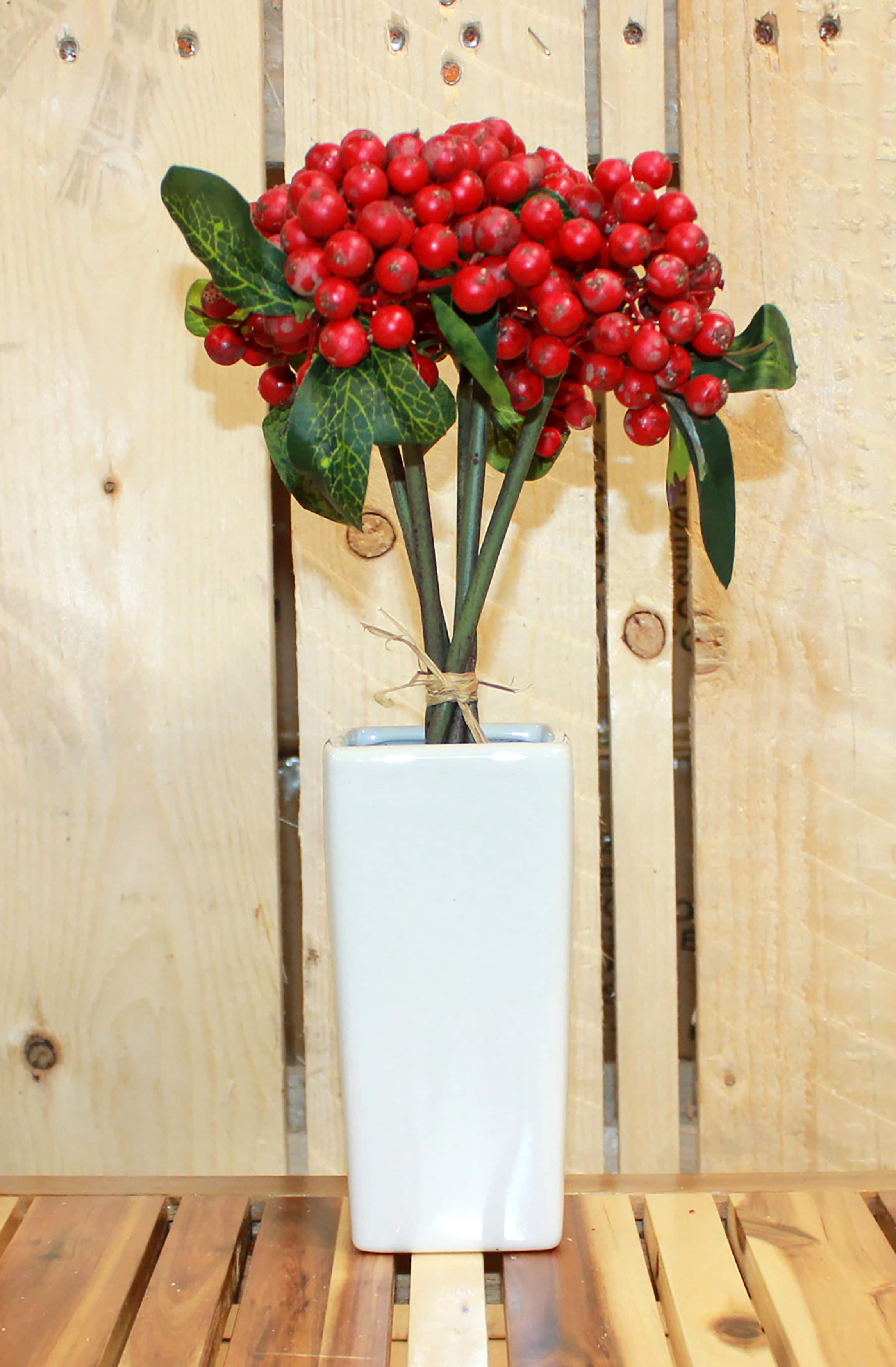 11" Red Berry Artificial Christmas Bouquet