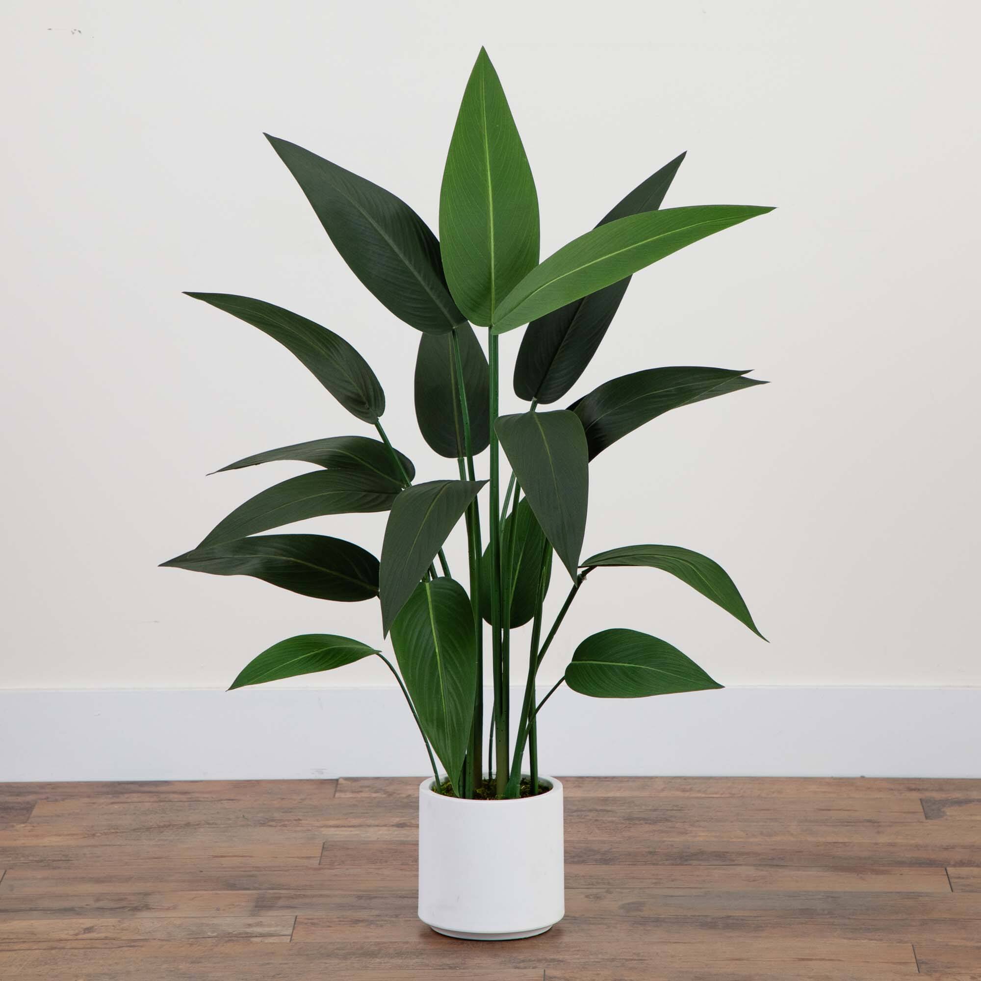 3.5ft. Sky Bird Tree in White Decorative Planter
