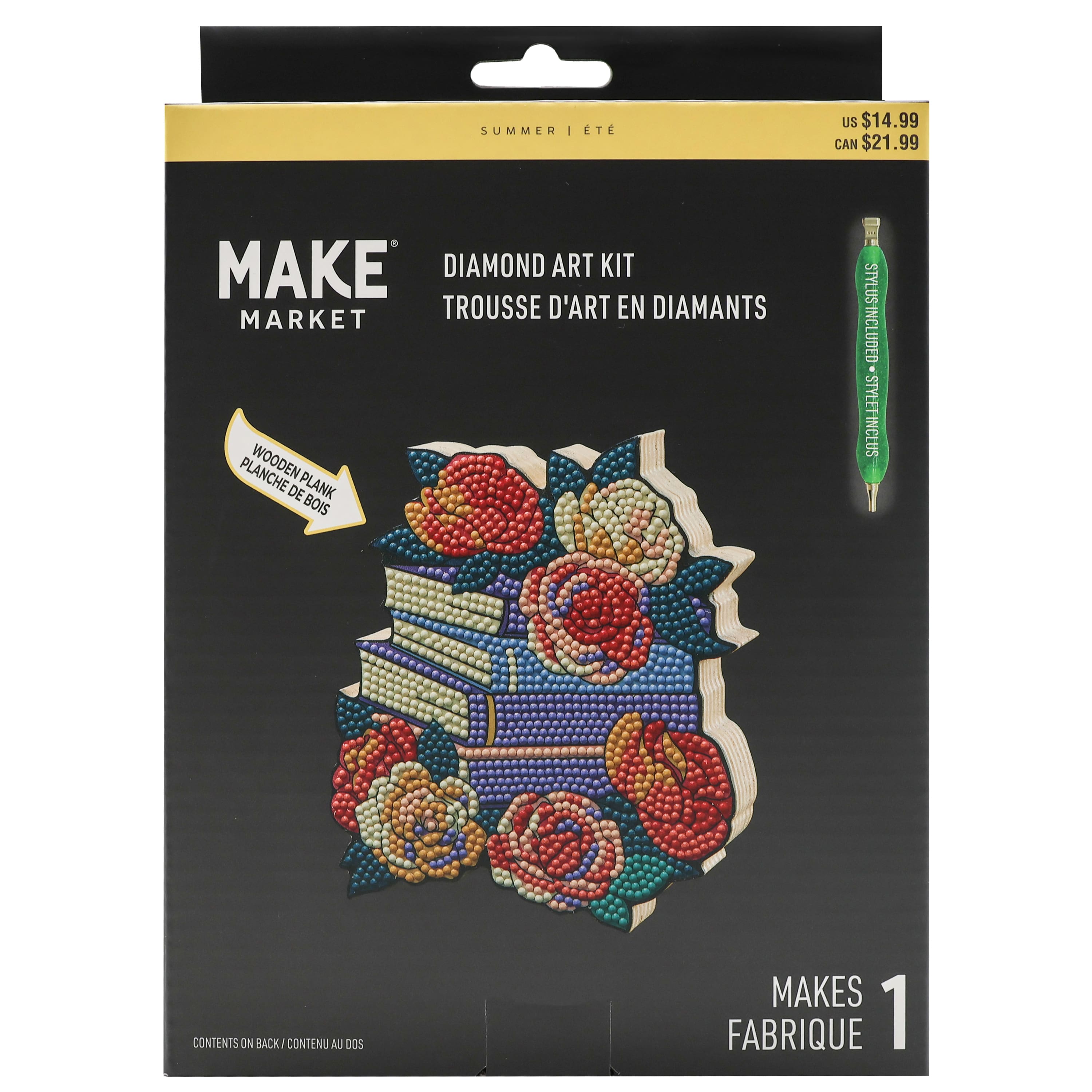 6" Books & Roses Diamond Art Kit by Make Market®