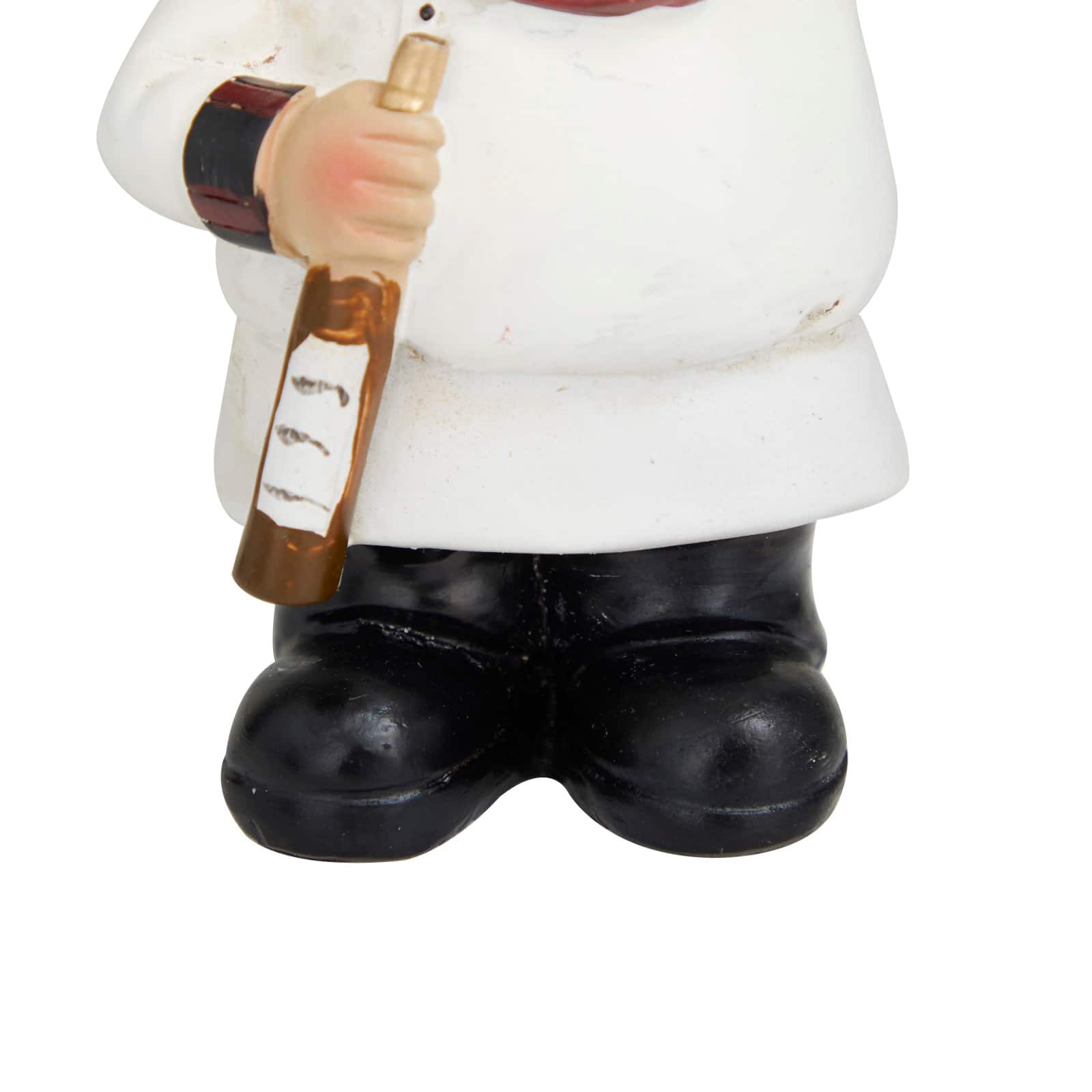White Polystone Traditional Chef Sculpture, Set of 3" 5" x 3" x 2"