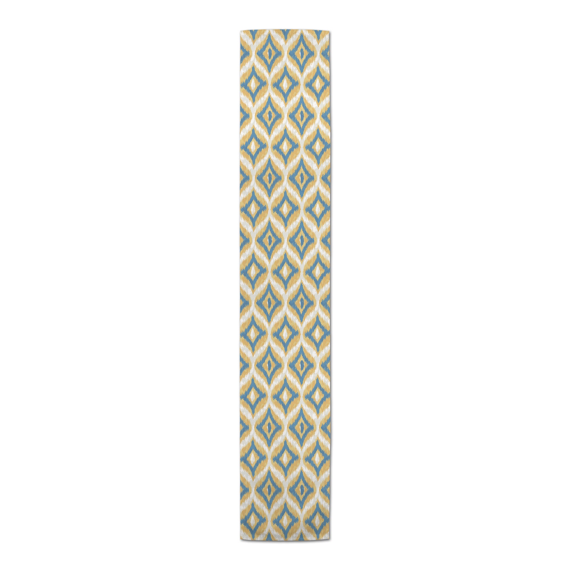 Blue & Yellow Ikat Indoor/Outdoor Table Runner