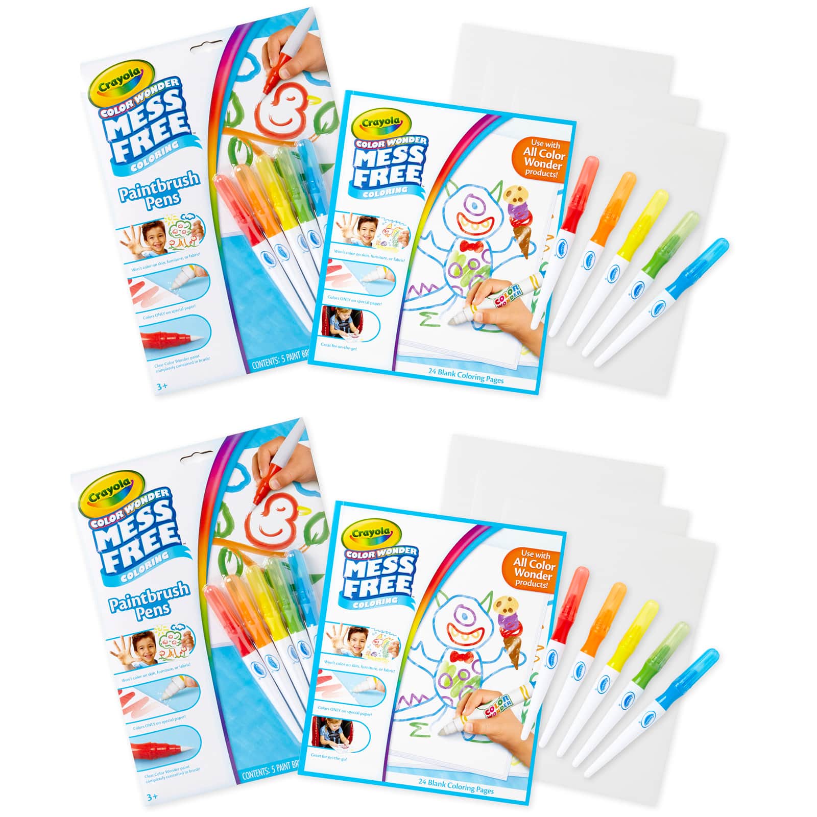 Crayola® Color Wonder Mess Free Paintbrush Pens & Paper Set, 2ct.