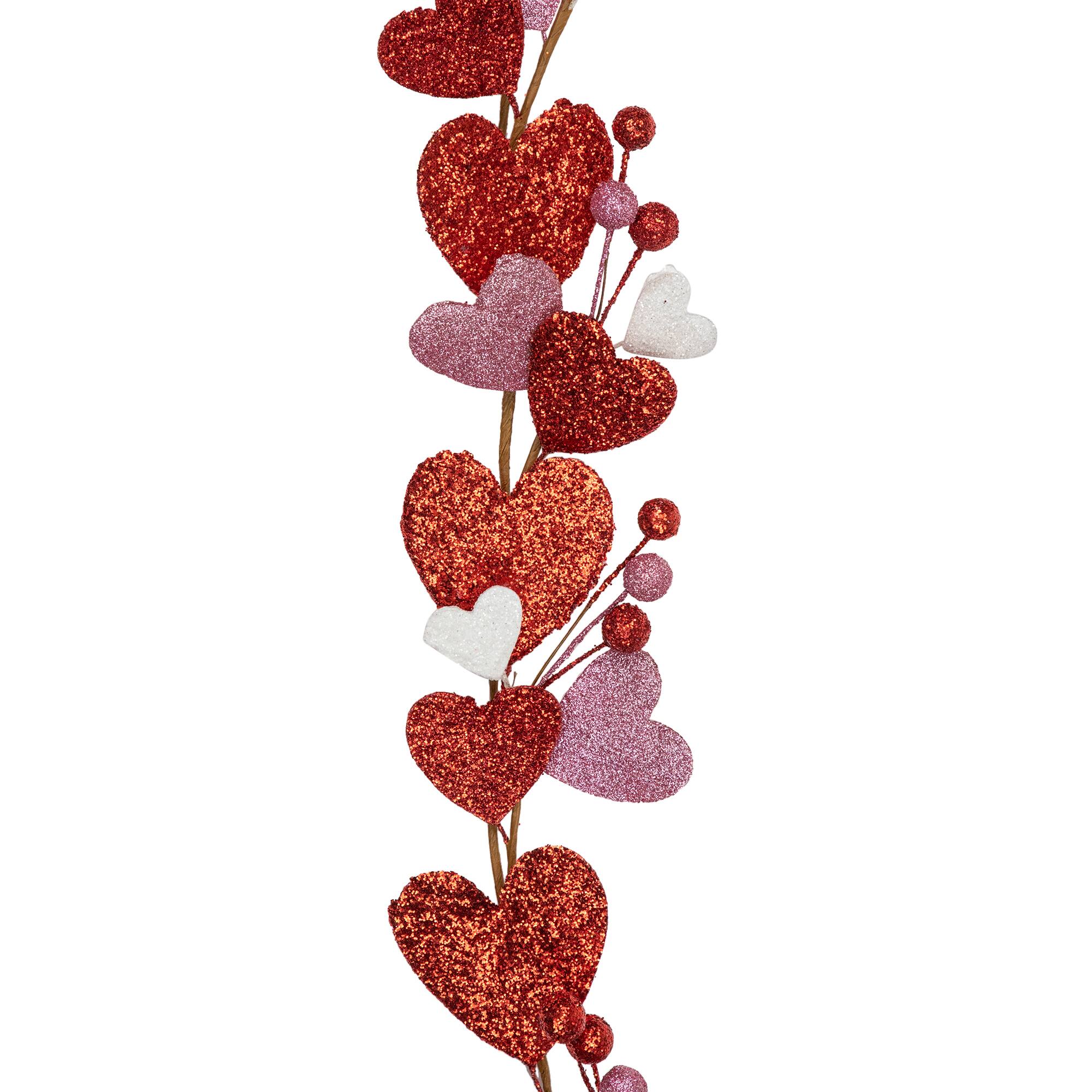 6ft. Red & Pink Hearts Valentine's Day Garland
