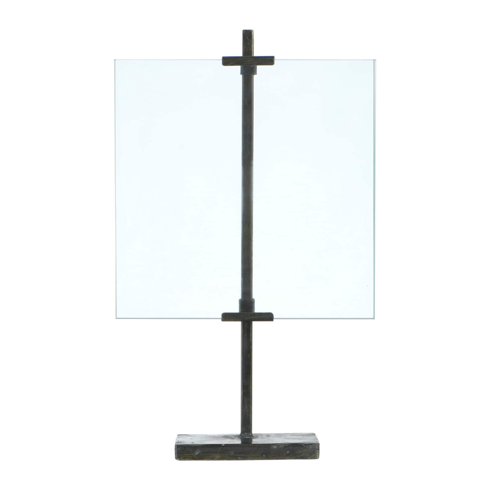 Hello Honey® Black Adjustable Metal Stand & Glass 10" x 16.75" Floating Photo Frame