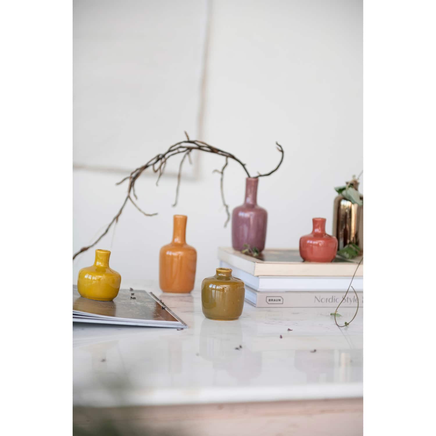 Hello Honey® Reactive Glaze Stoneware Vase Set, 8ct.