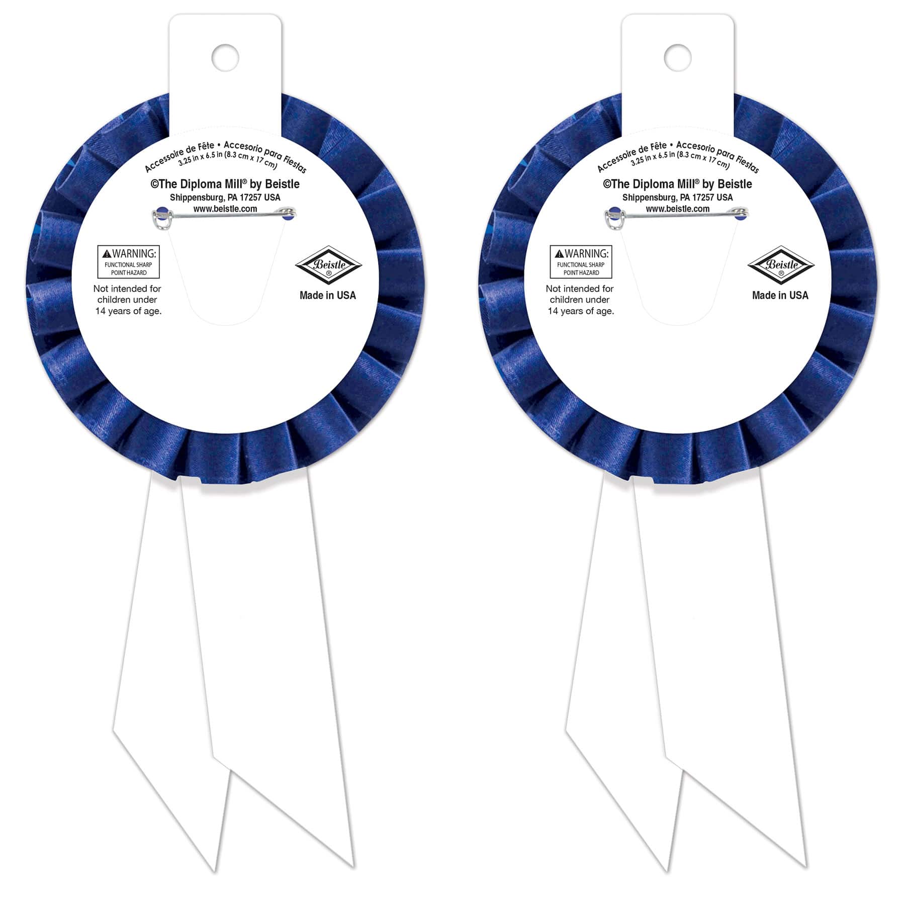 Beistle Blue I Support Our Health Care Workers Rosettes, 2ct.