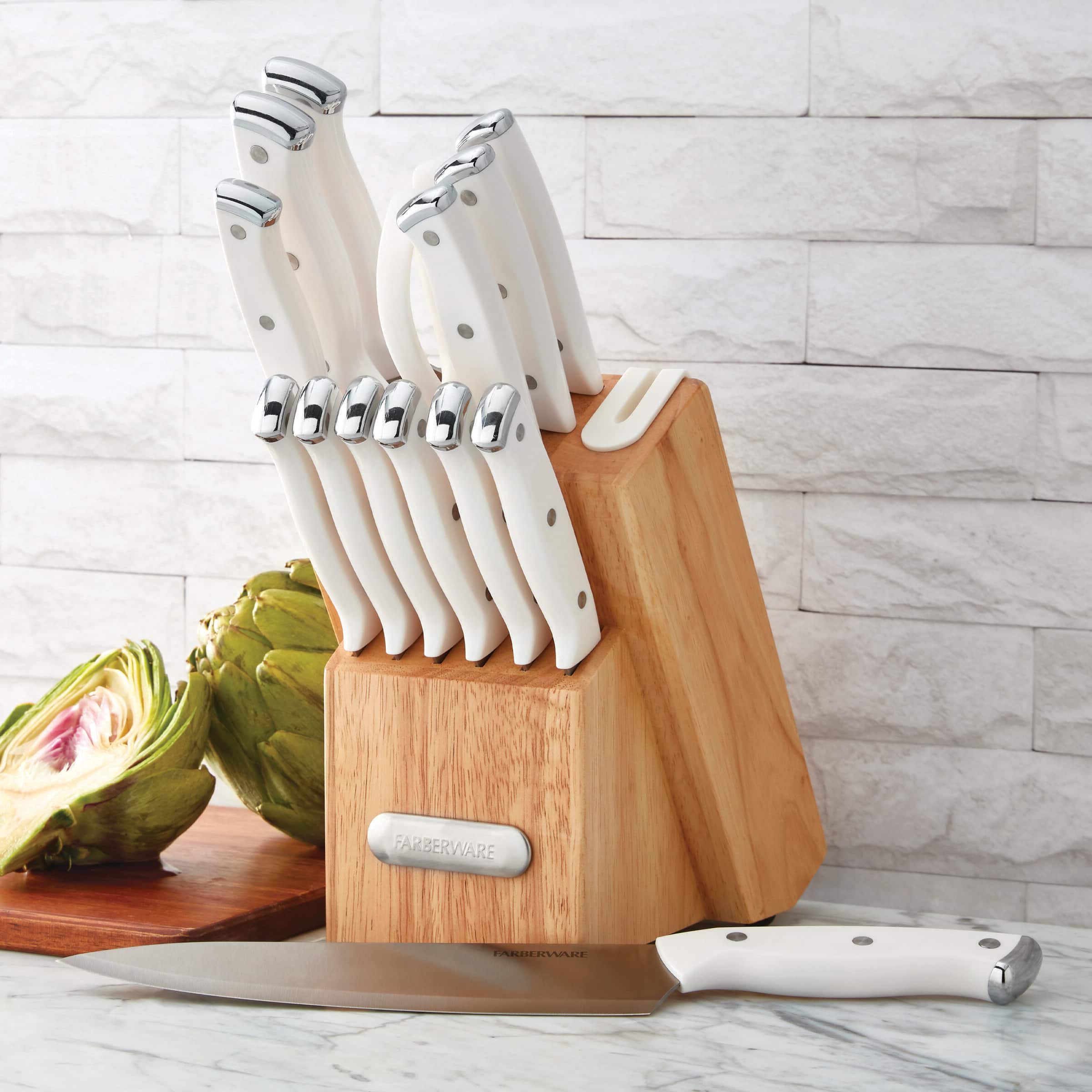 Farberware EdgeKeeper White 14-Piece Cutlery Set
