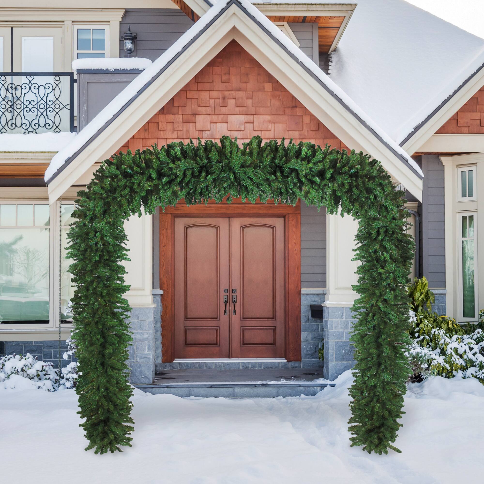 8ft. Unlit Commercial Size Green Pine Artificial Christmas Archway
