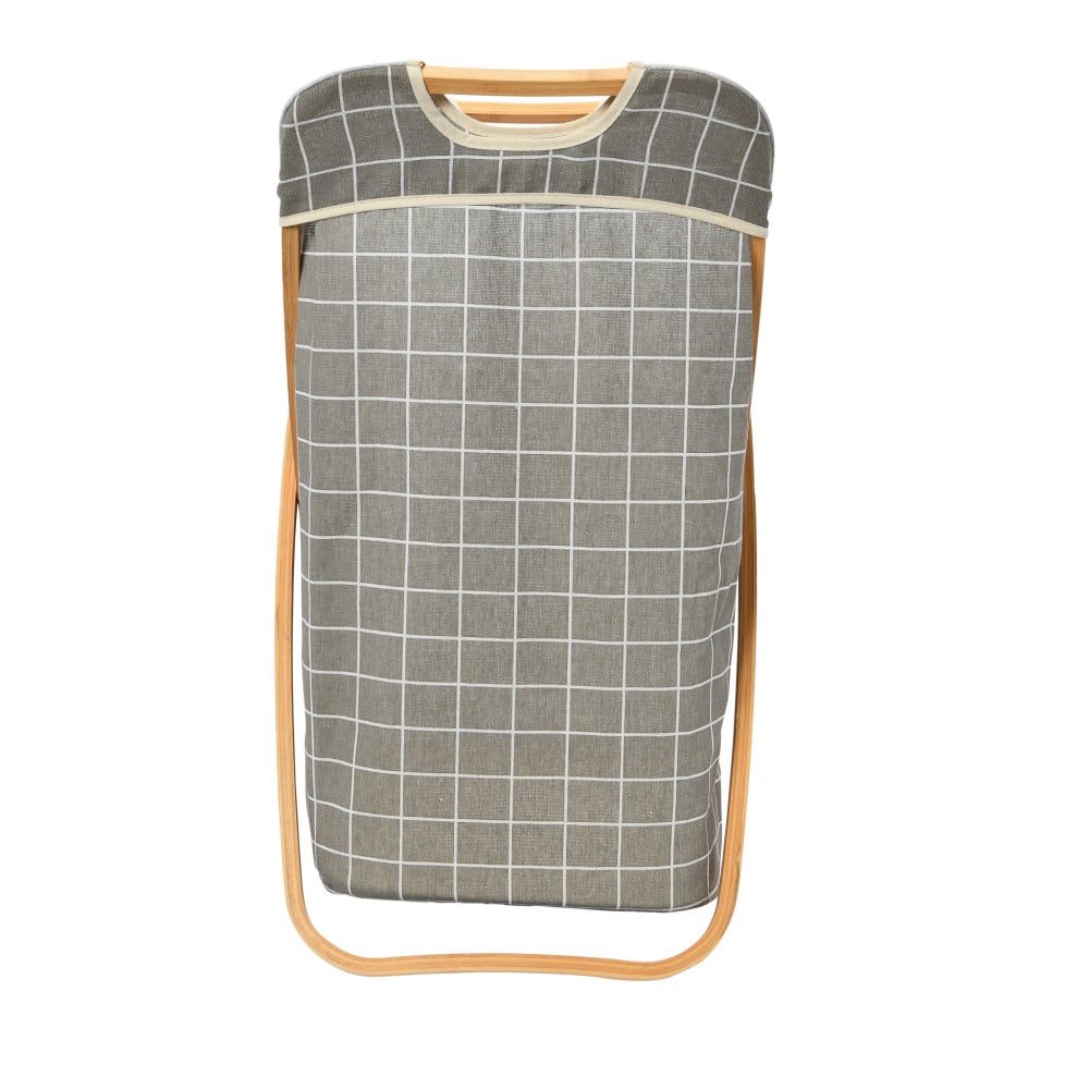 Household Essentials Krussh Bamboo X Frame Hamper (Gray)