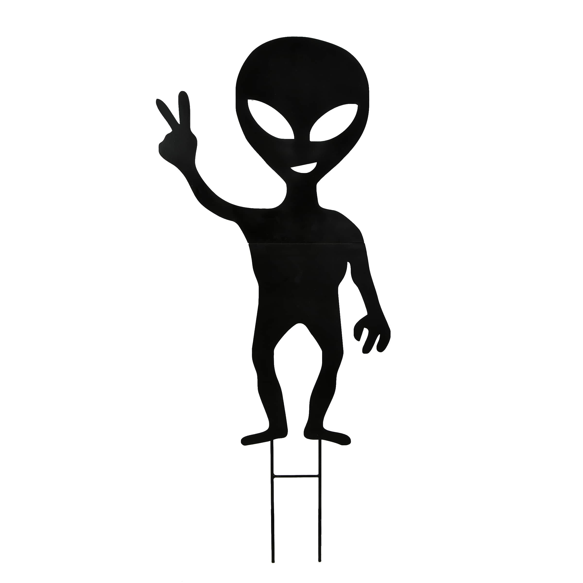 38" Halloween Alien Garden Stake