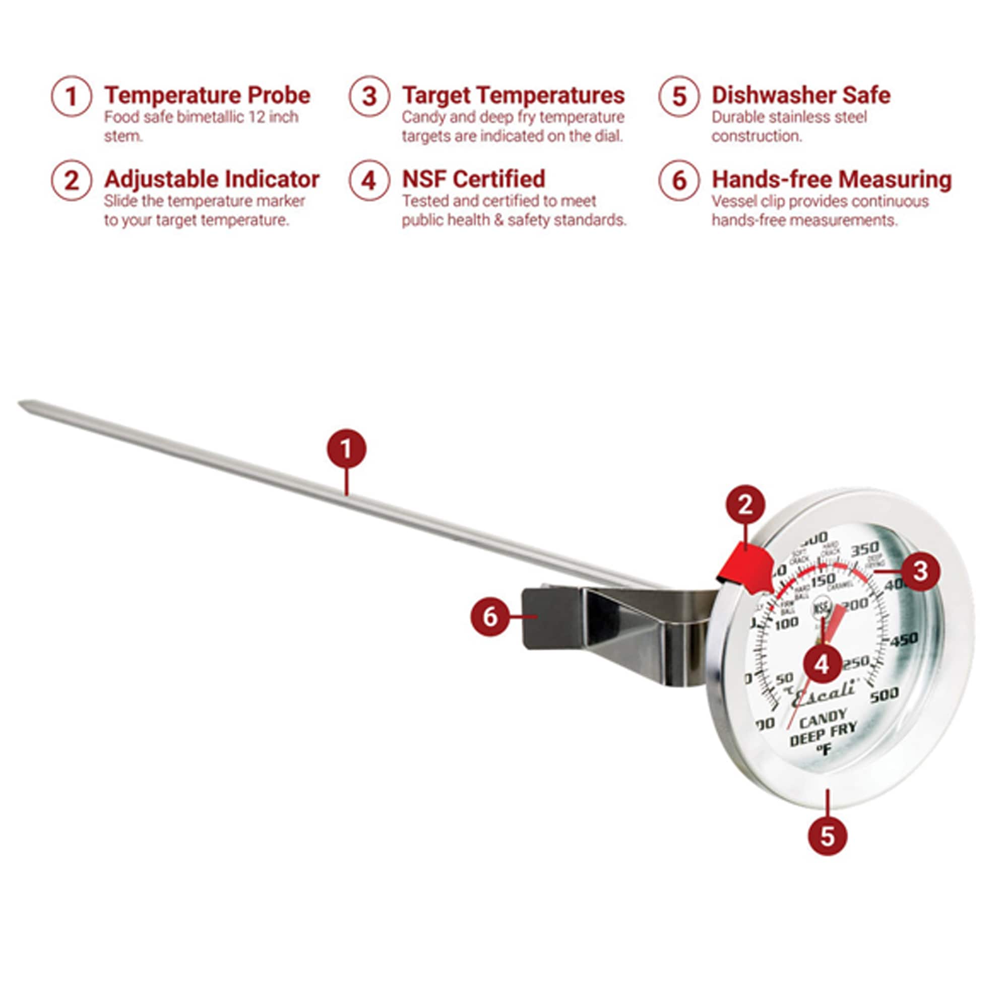 Escali Candy & Deep Fry Dial Thermometer