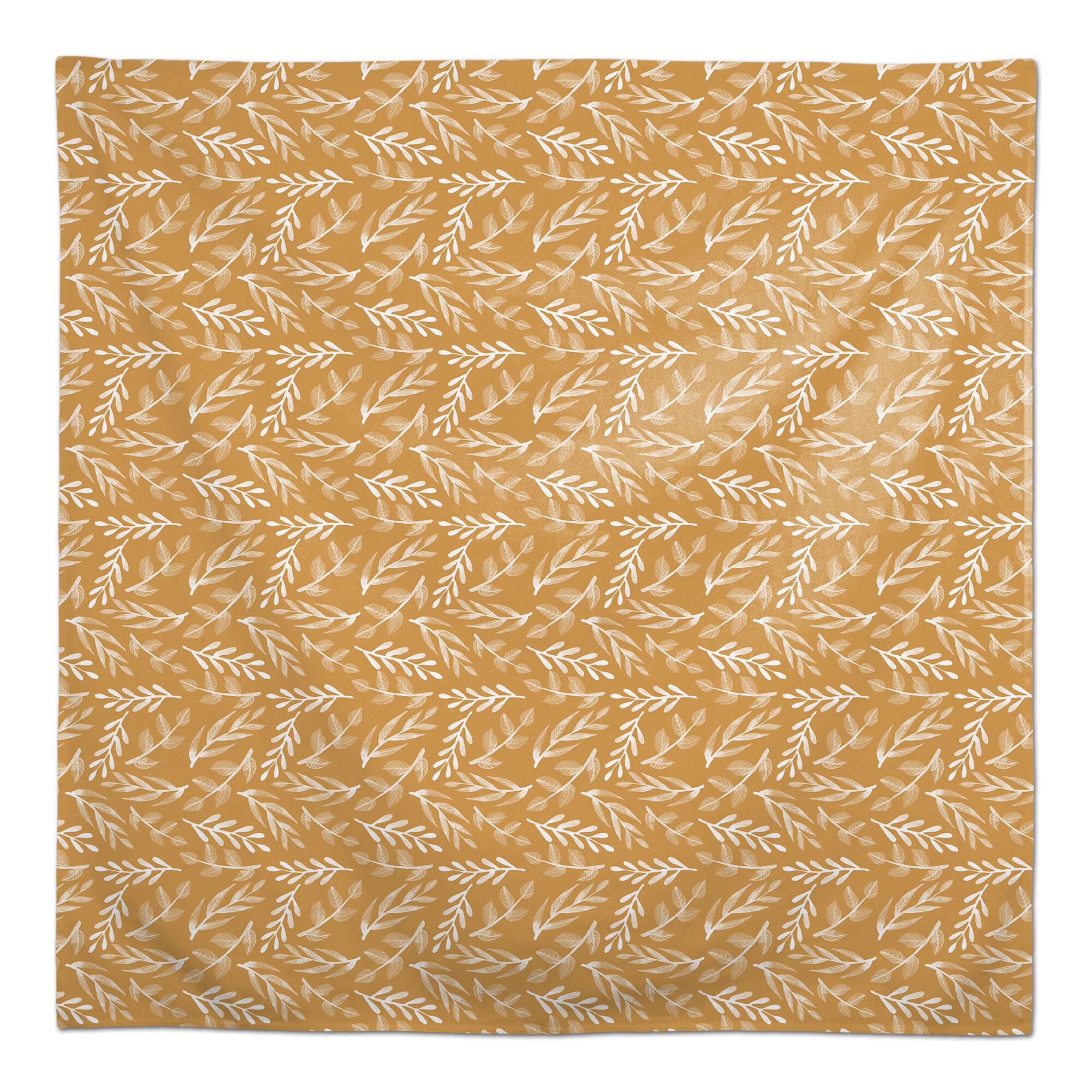 58" Watercolor Autumn Leaves Tablecloth