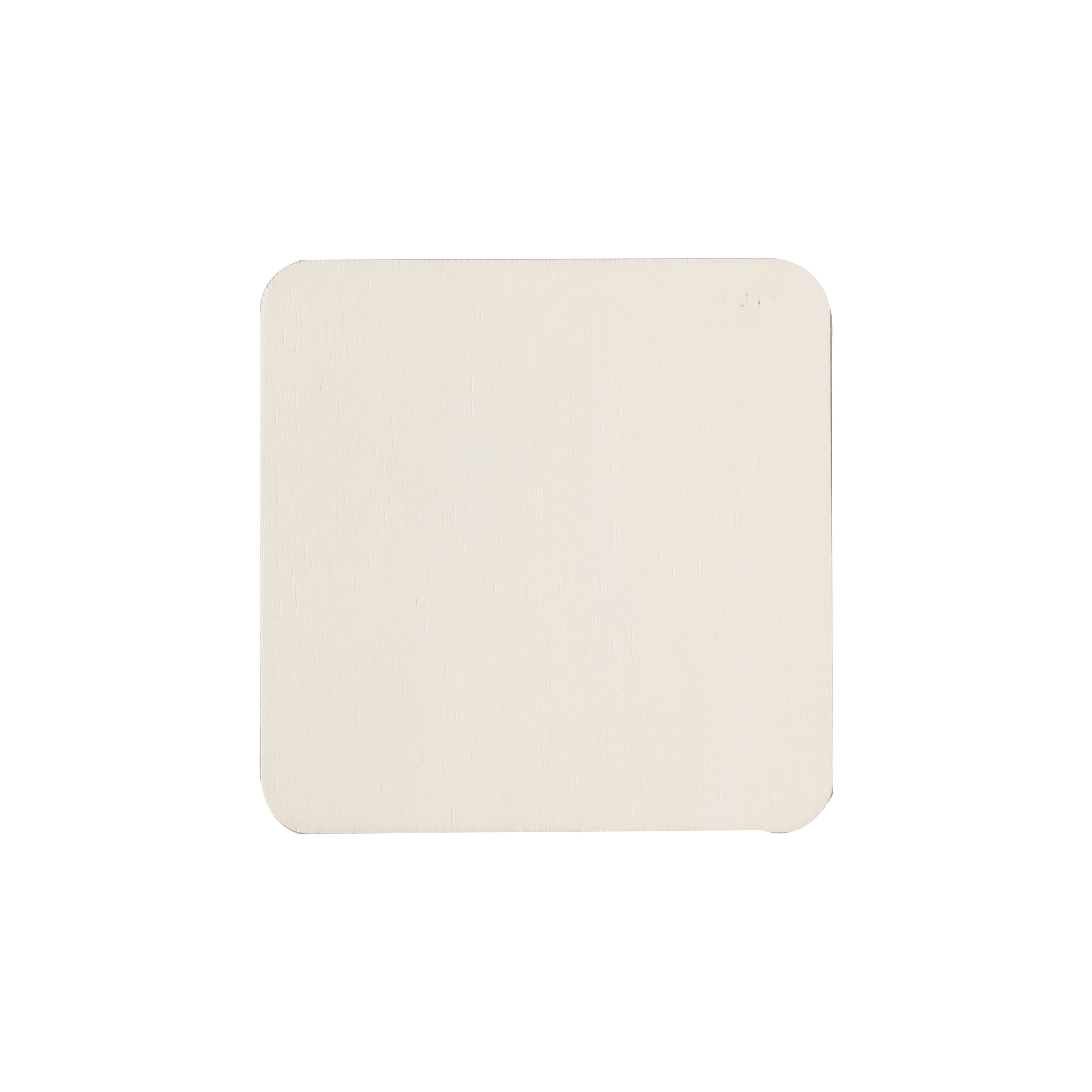 36 Pack: 4" x 4" Square Wood Plaque by Make Market®