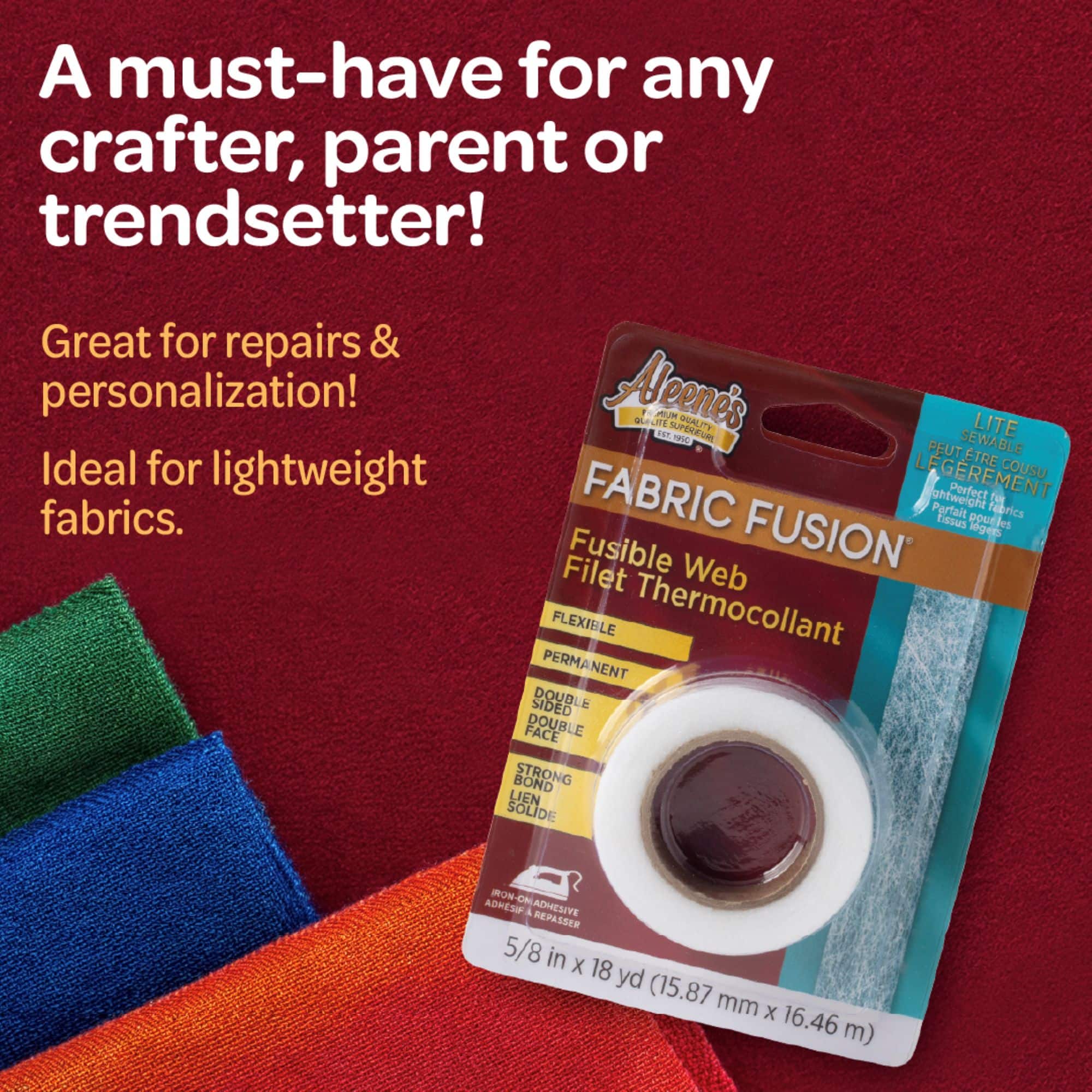 Aleene's® Fabric Fusion® White Lite Fusible Web