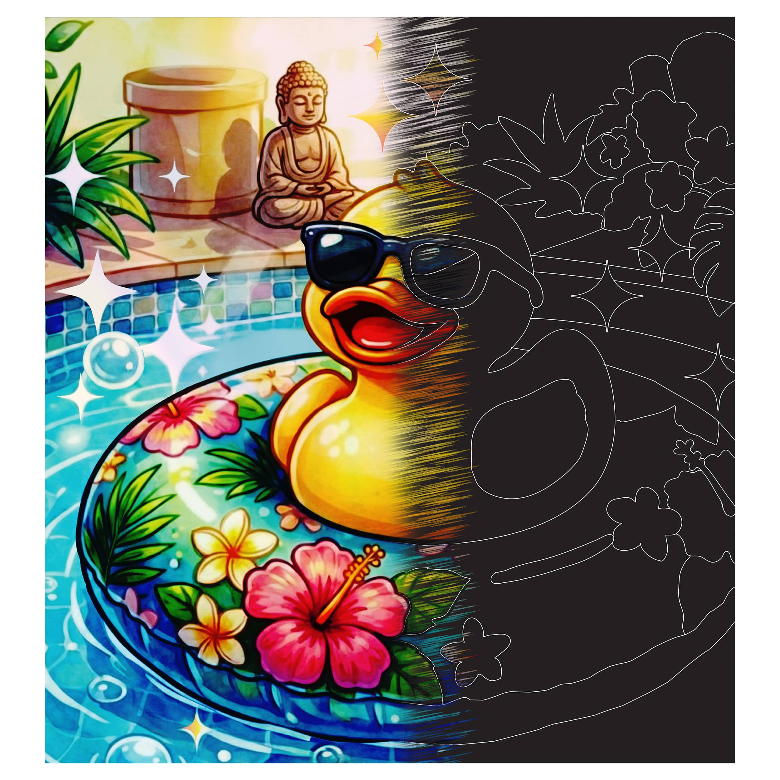 Vivid by Brea Reese® Rubber Ducky Scratch Art Paper Pad