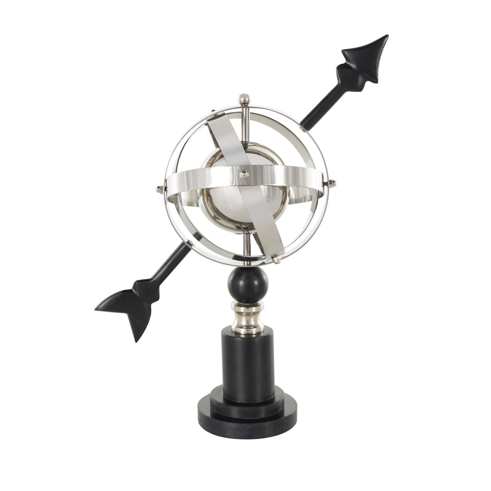 Black Stainless Steel Metal Armillary Globe