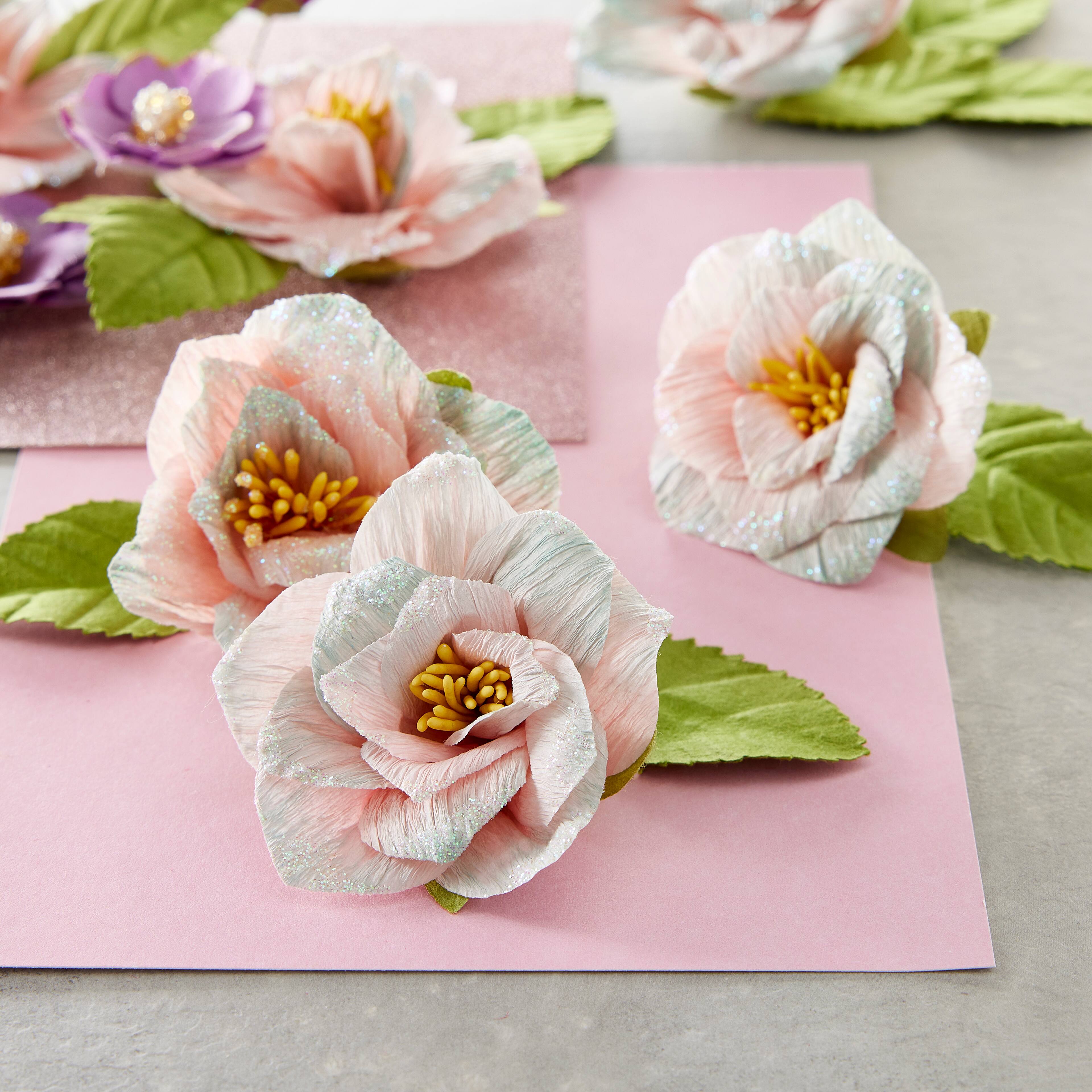 12 Packs: 18 ct. (216 total) Unicorn Crepe Flower Embellishments by Recollections™