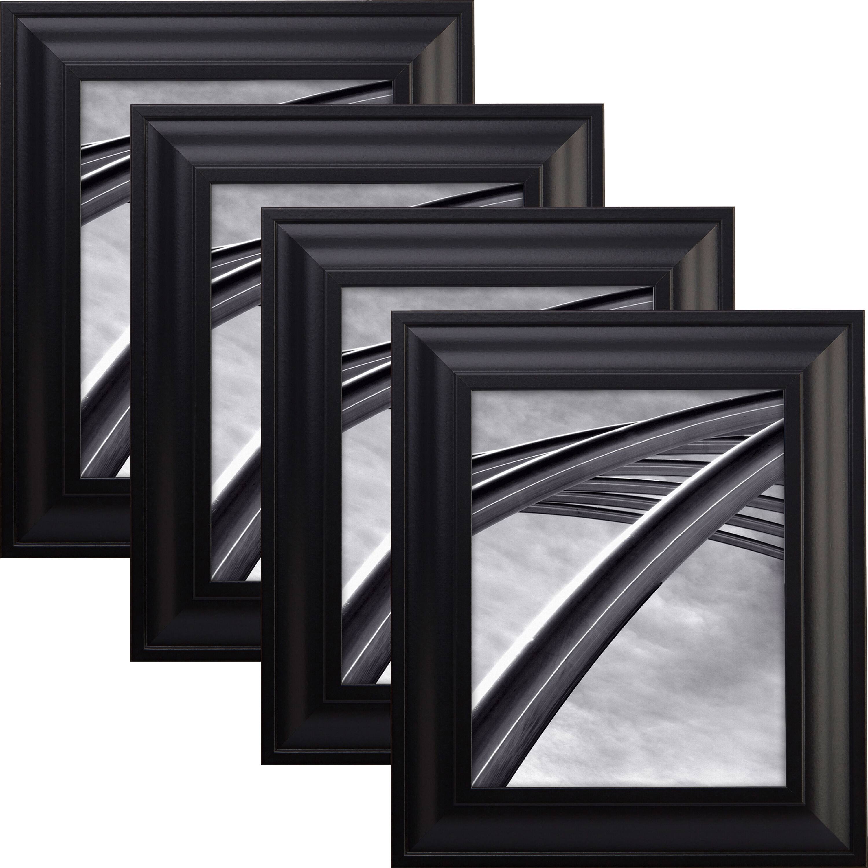4 Pack Craig Frames Contemporary Upscale Satin Black Picture Frame