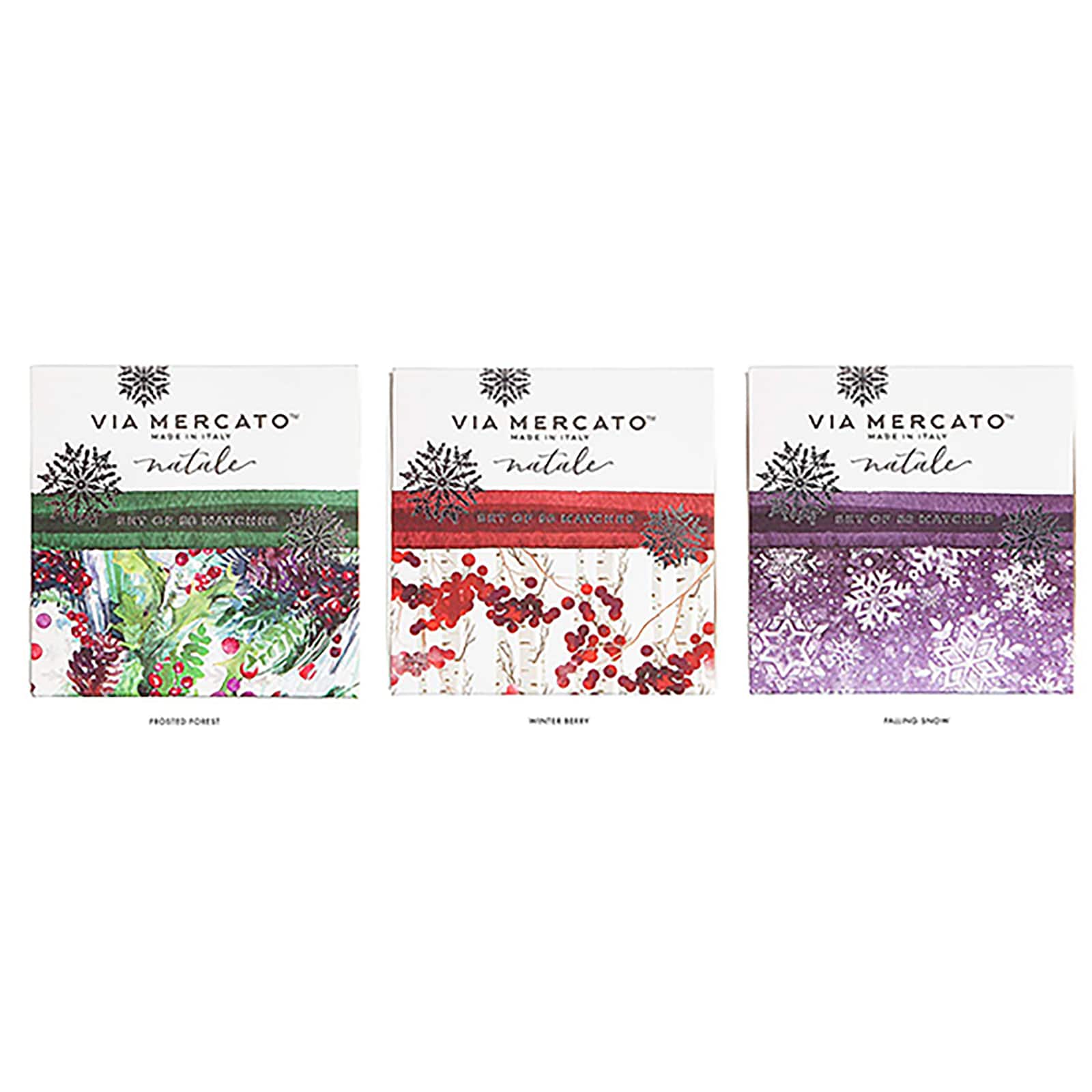 European Soaps Falling Snow Natale Match Box Set, 50ct.