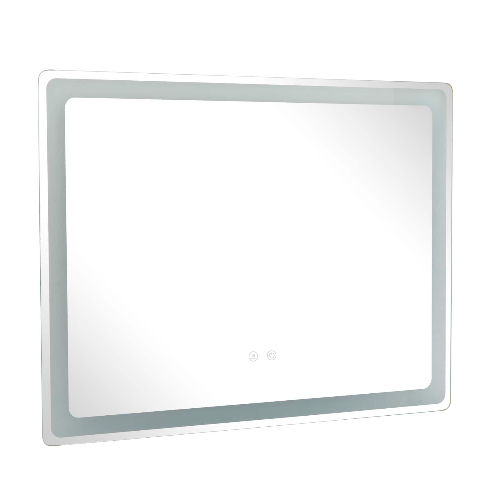 Clear Glass Modern Anti Fog Mirror, 36" x 1" x 28"