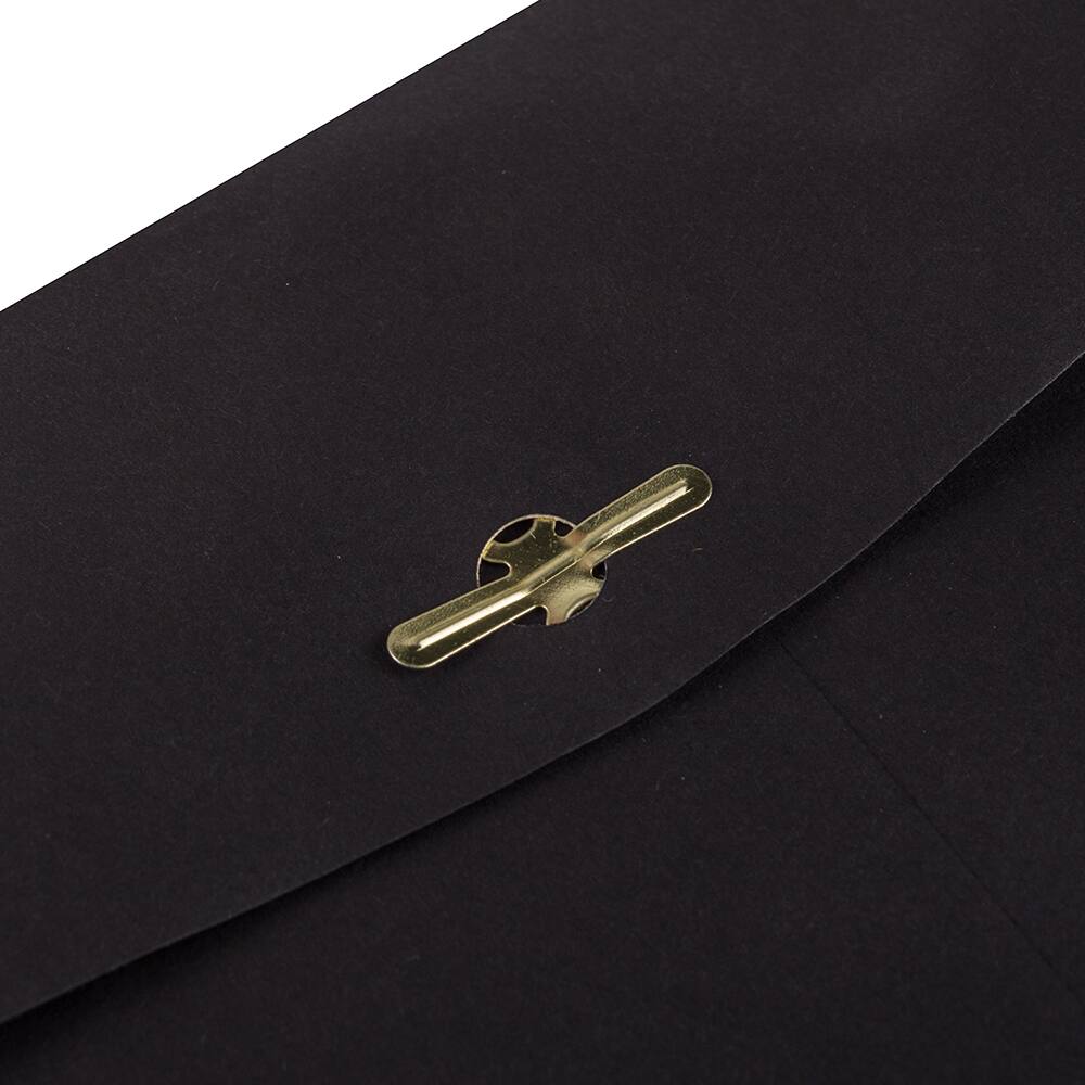 JAM Paper 9" x 12" Smooth Black Open End with Clasp Catalog Envelopes