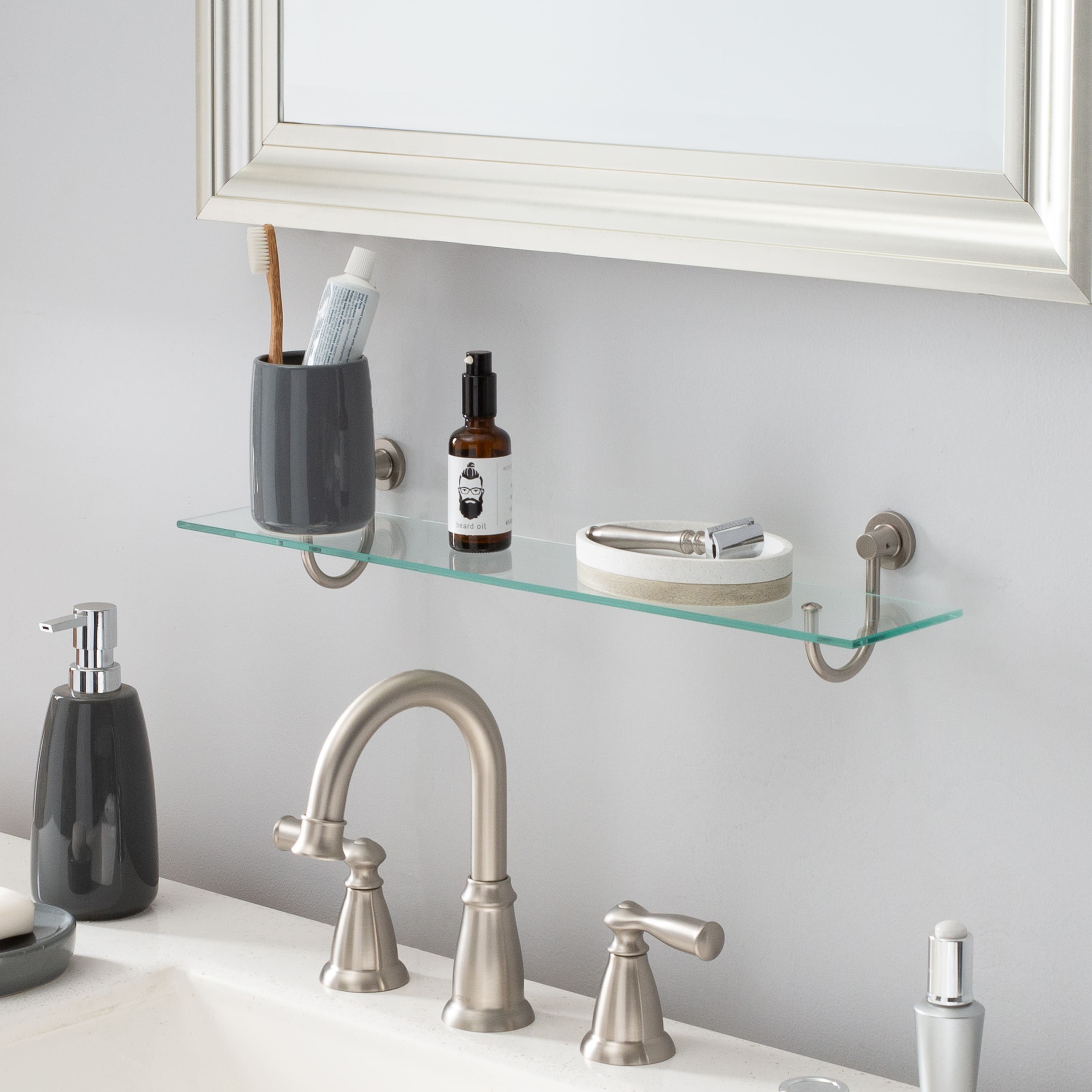 Organize It All Hanging Glass Shelf