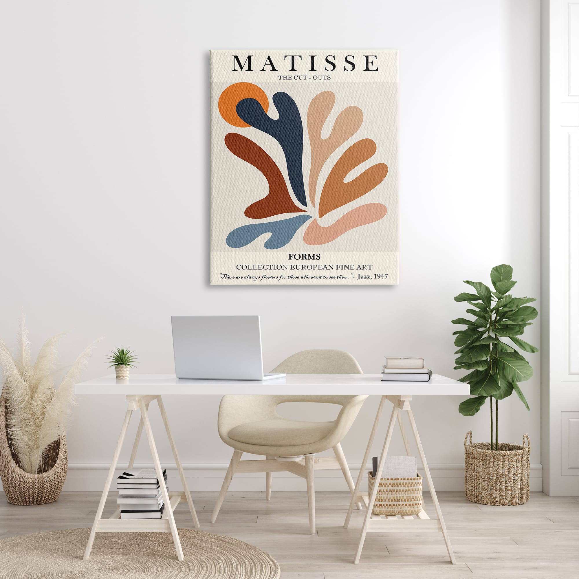 Stupell Industries Matisse Abstract Cut Out Forms Traditional Painting Canvas Wall Art