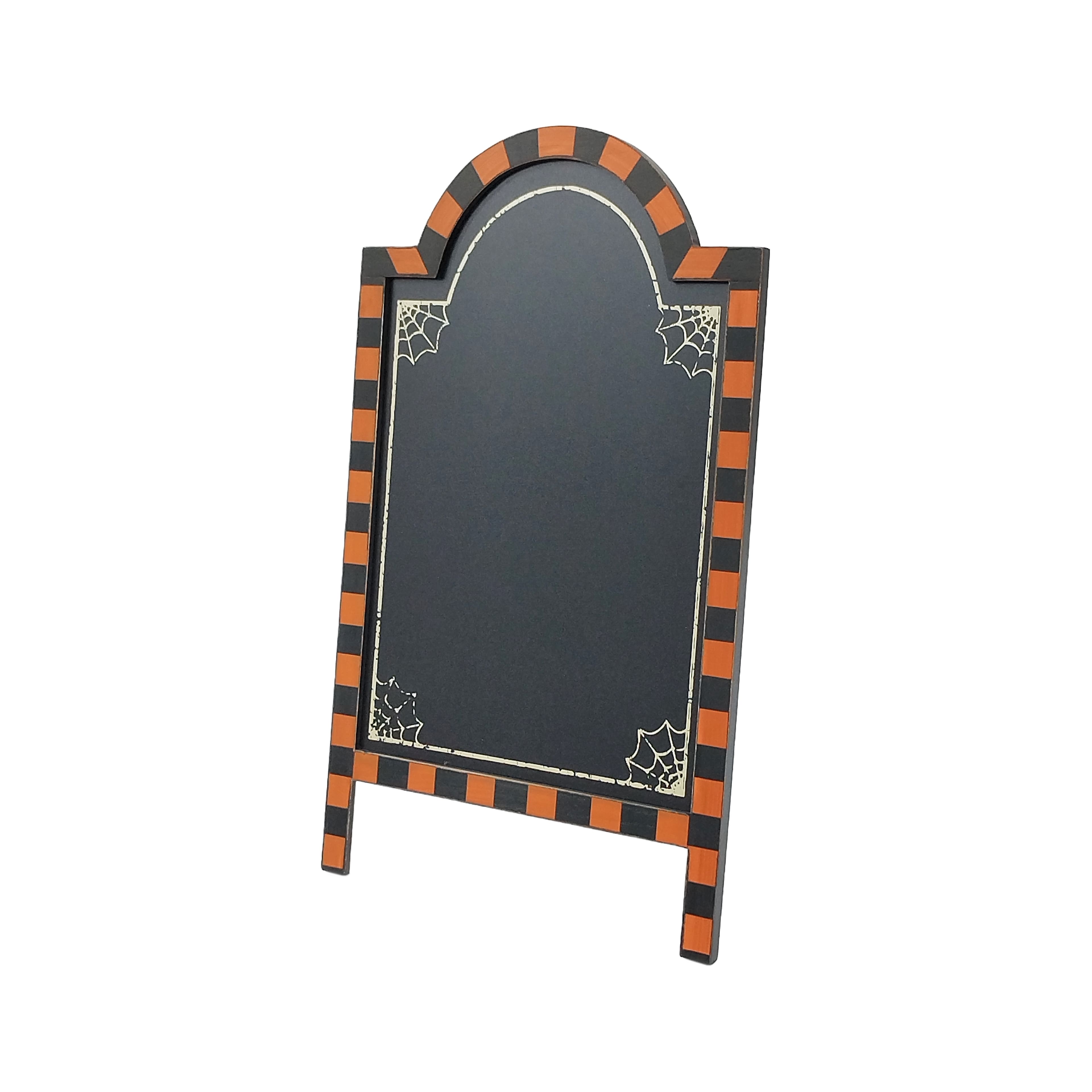 23" Black & Orange Spiderweb Chalkboard by Ashland®