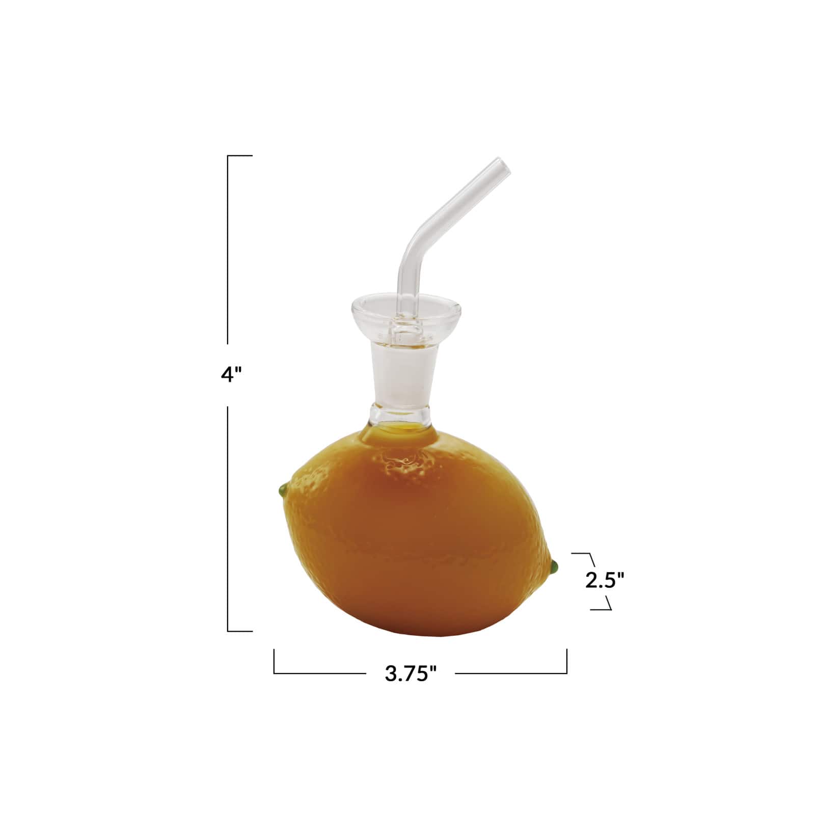 Hello Honey® 4-Ounce Glass Lemon Shaped Oil Cruet with Stopper, Yellow
