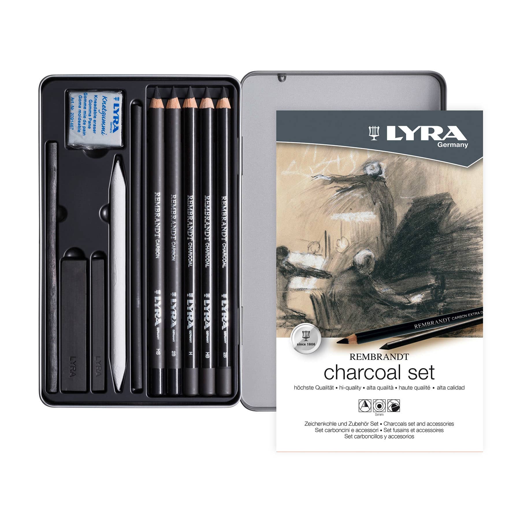 Lyra Rembrandt Charcoal Sketching Artist Pencils Set