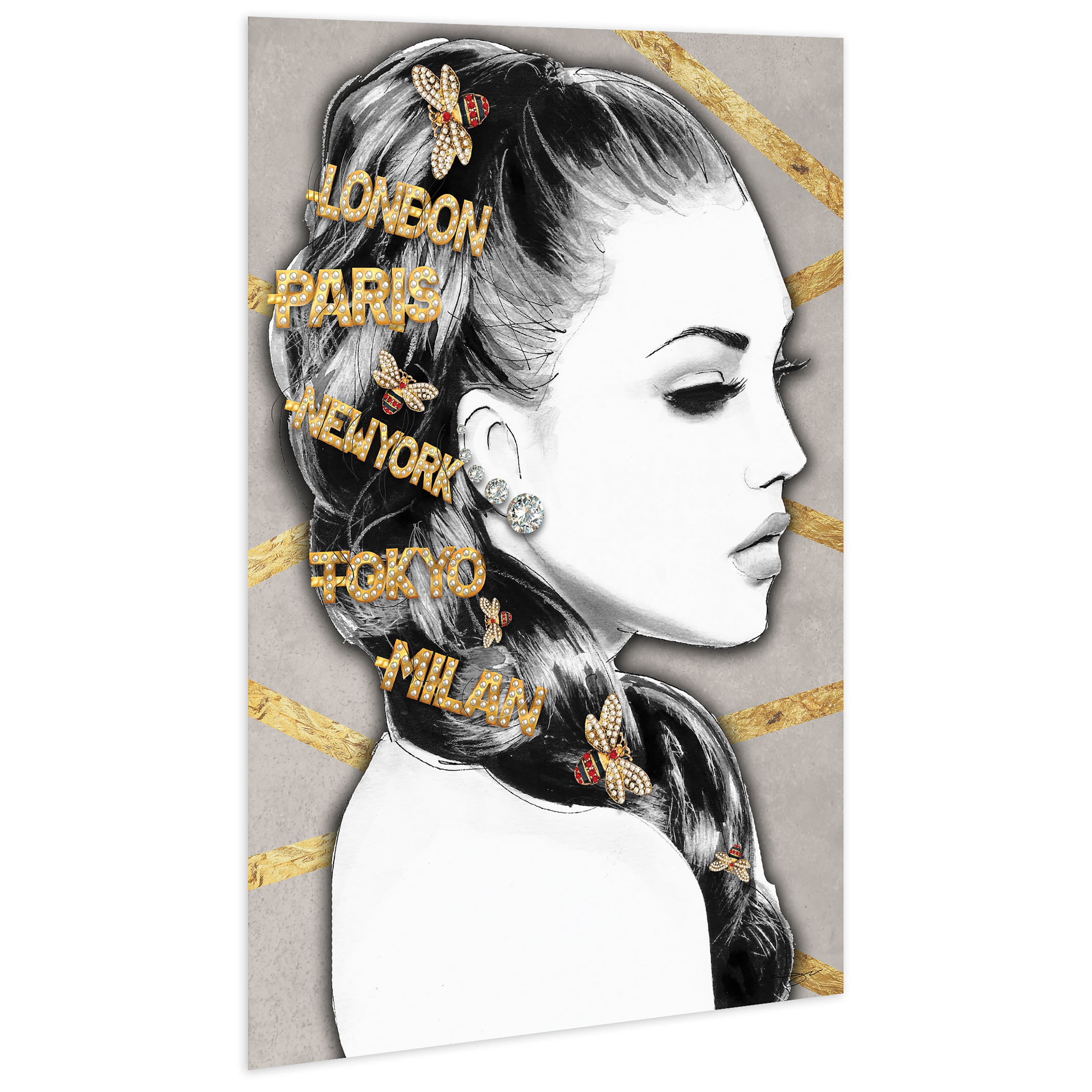 Empire Art Direct 32" x 48" Goddess Frameless Free Floating Printed Tempered Glass Wall Art