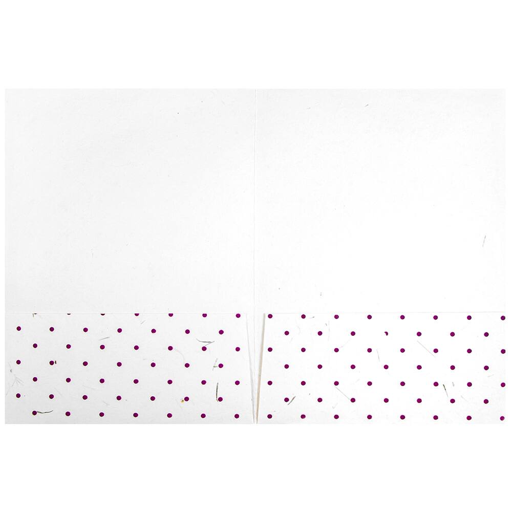 JAM Paper White & Burgundy Dots Handmade Recycled Folders, 6ct.