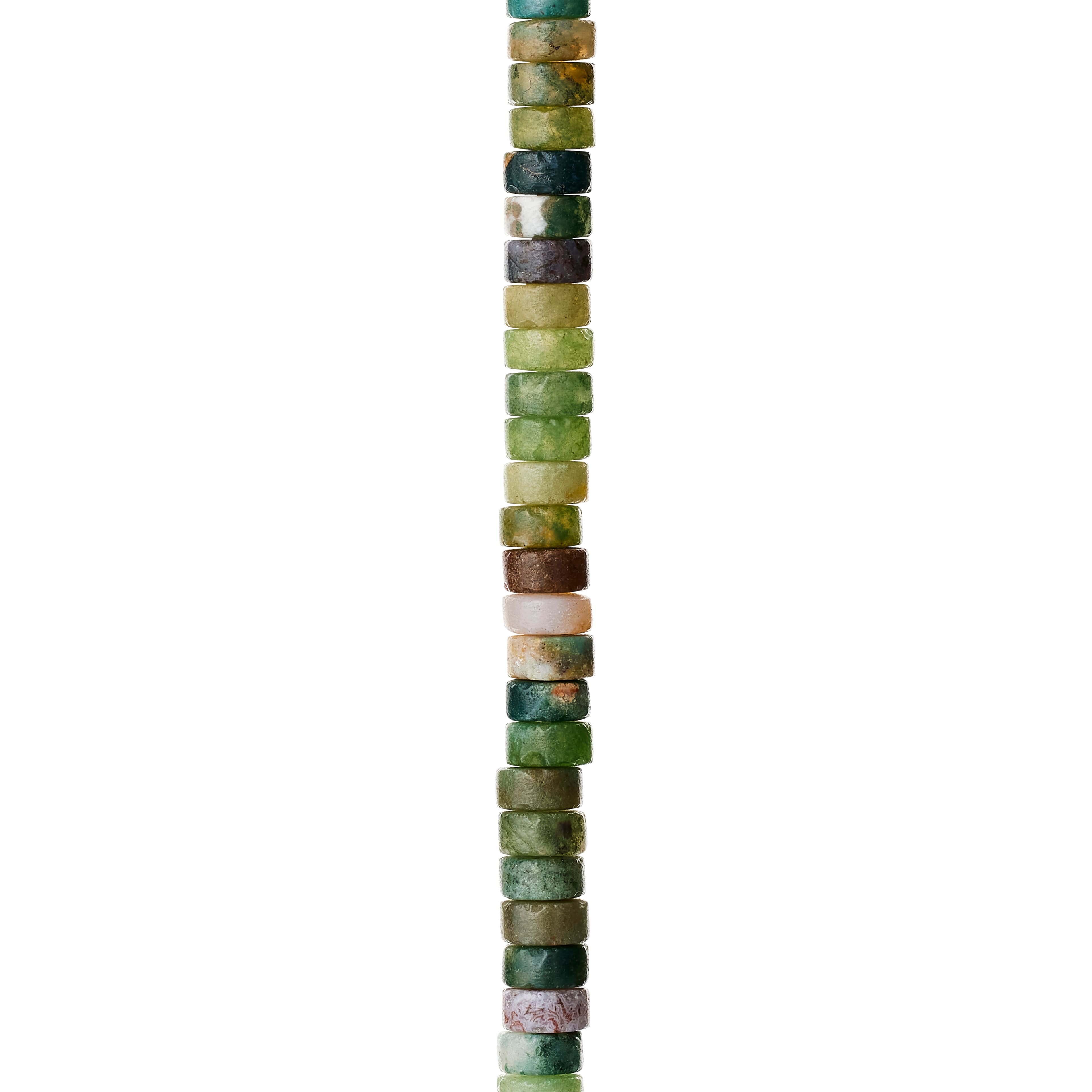 12 Pack: Green Fancy Jasper Round Heishi Beads by Bead Landing™, 6mm