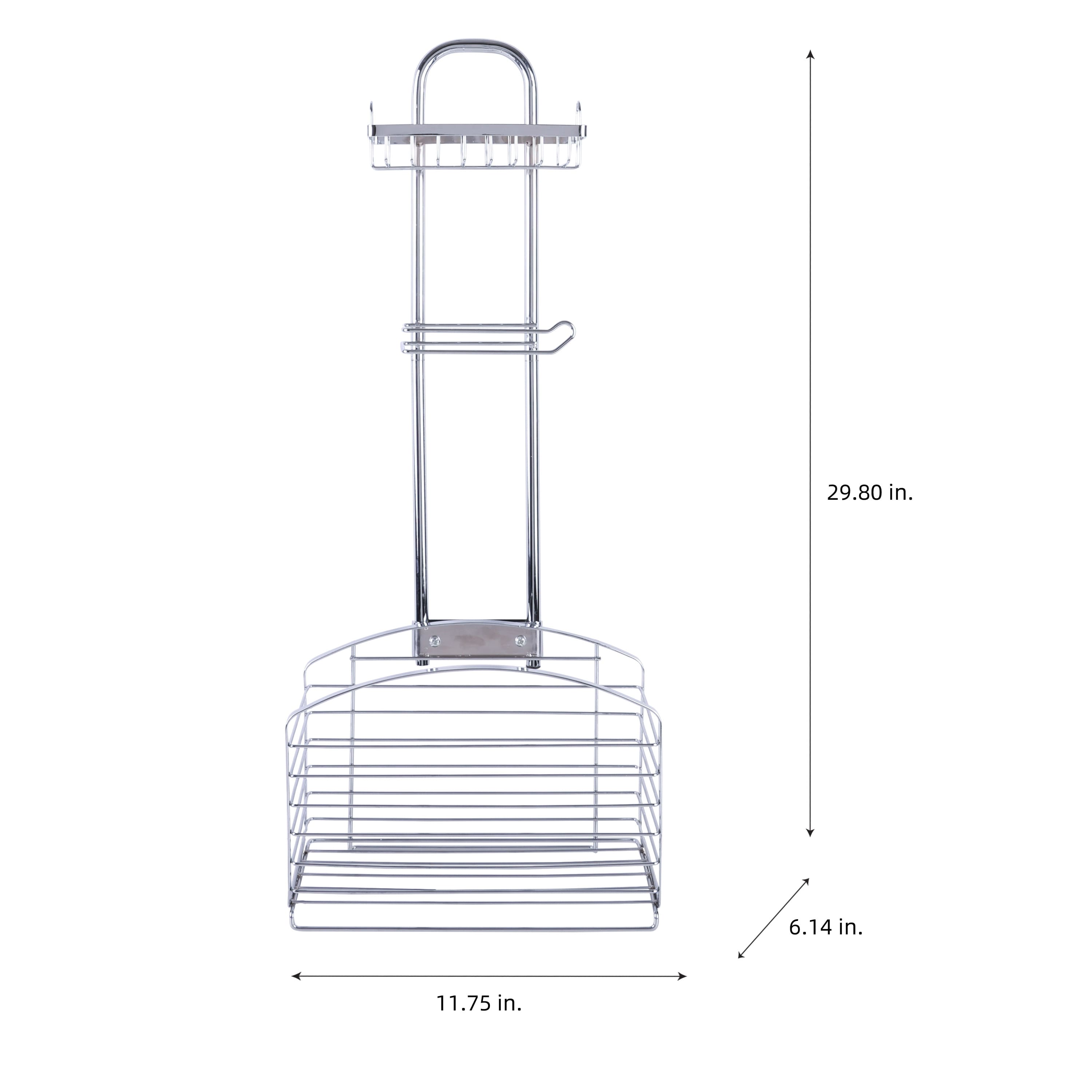 Bath Bliss Harbor Collection Chrome Bathroom Organizer