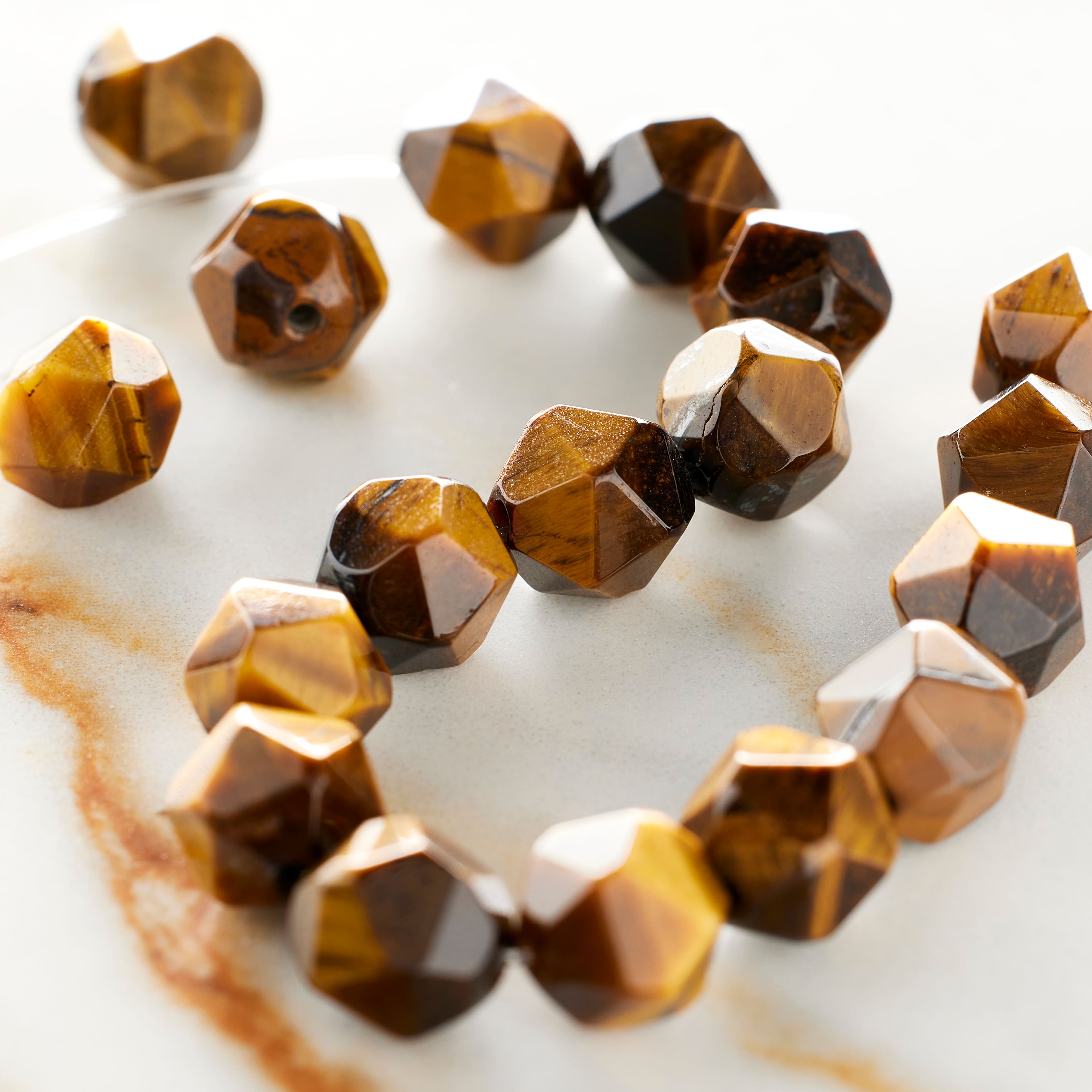 12 Pack: Tiger Eye Faceted Beads, 8mm by Bead Landing™