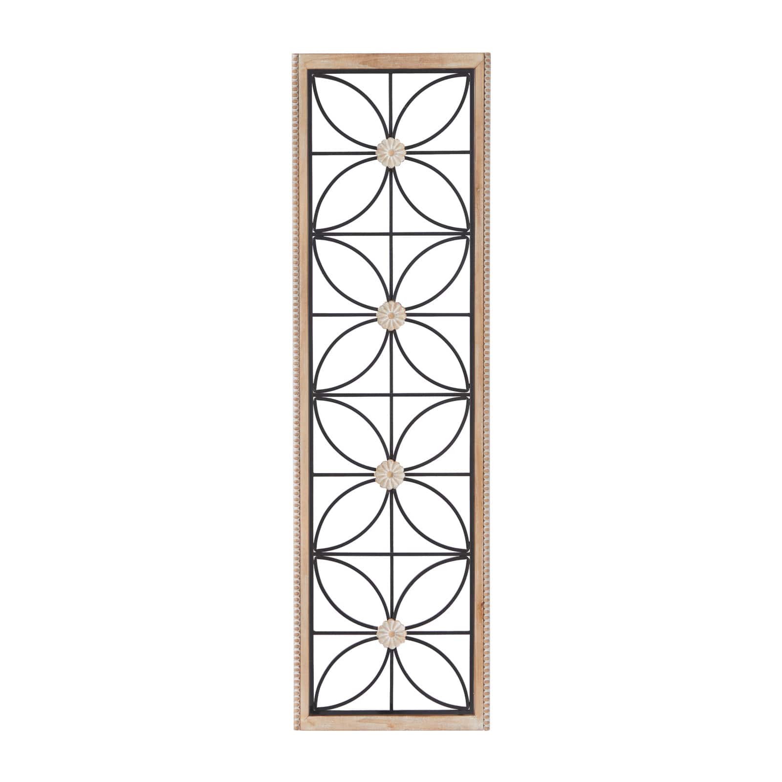 Black Metal Farmhouse Wall Decor, 15" x 1" x 50"