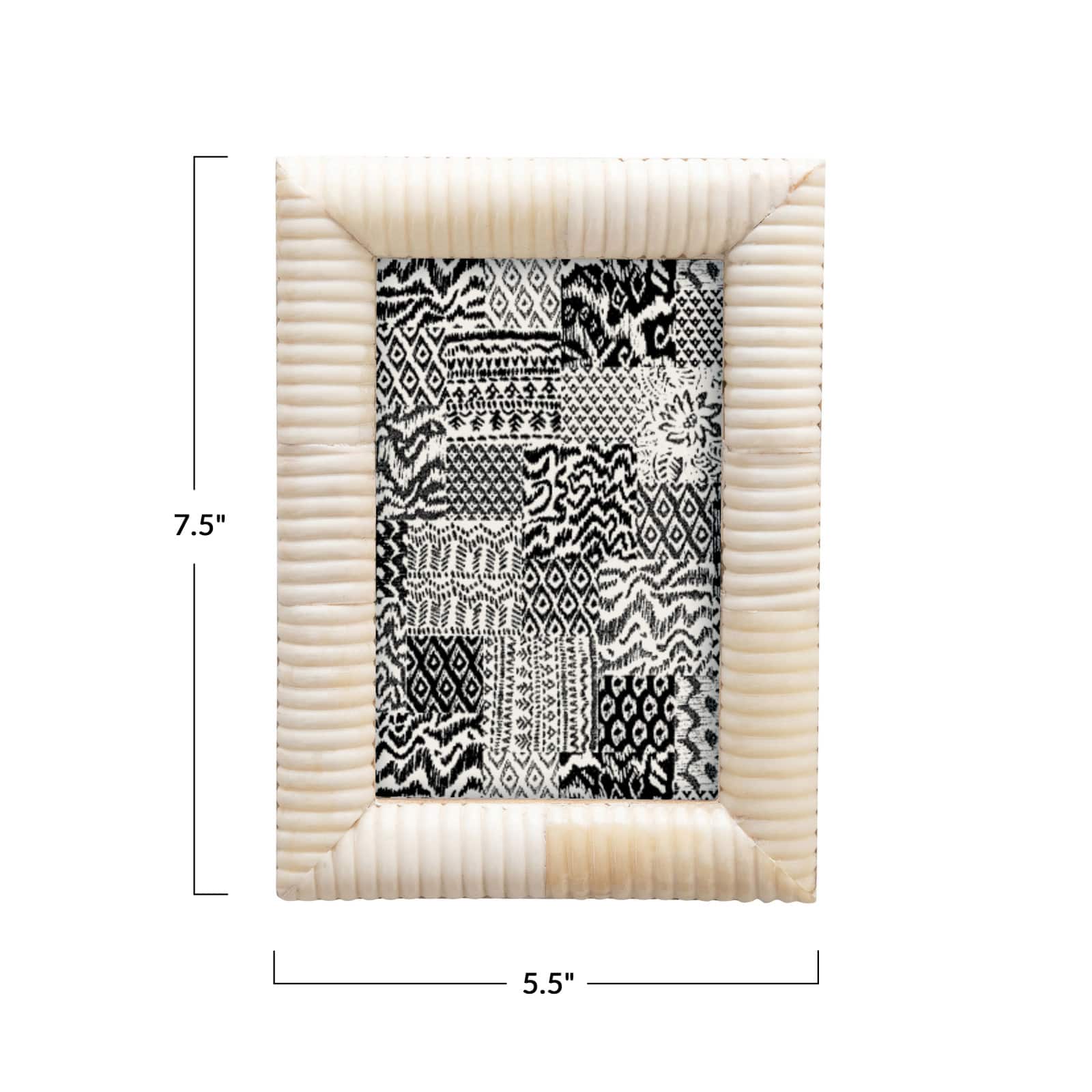 Hello Honey® Natural Hand-Carved Bone 4" x 6" Photo Frame