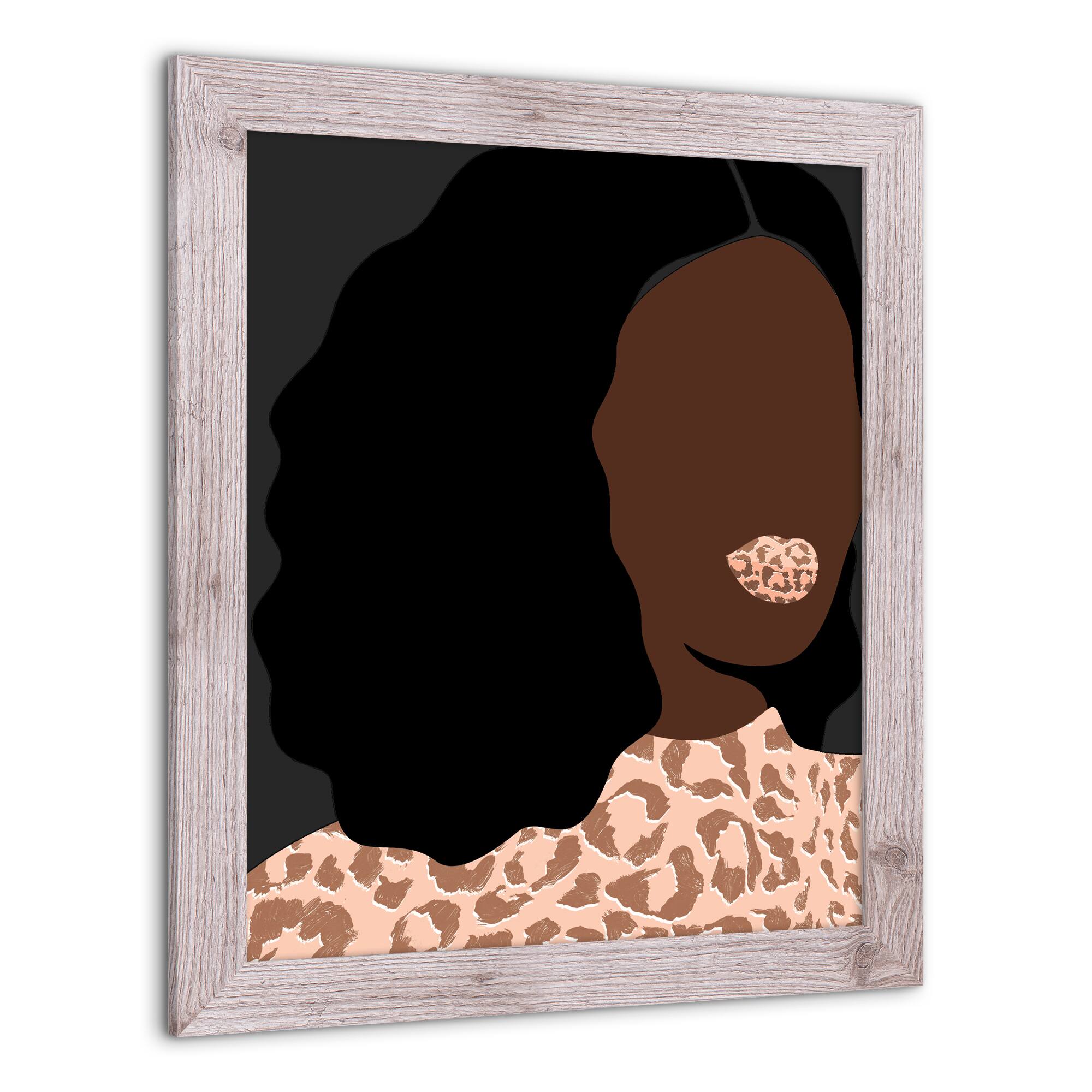 Cheetah Lips Western Framed Print