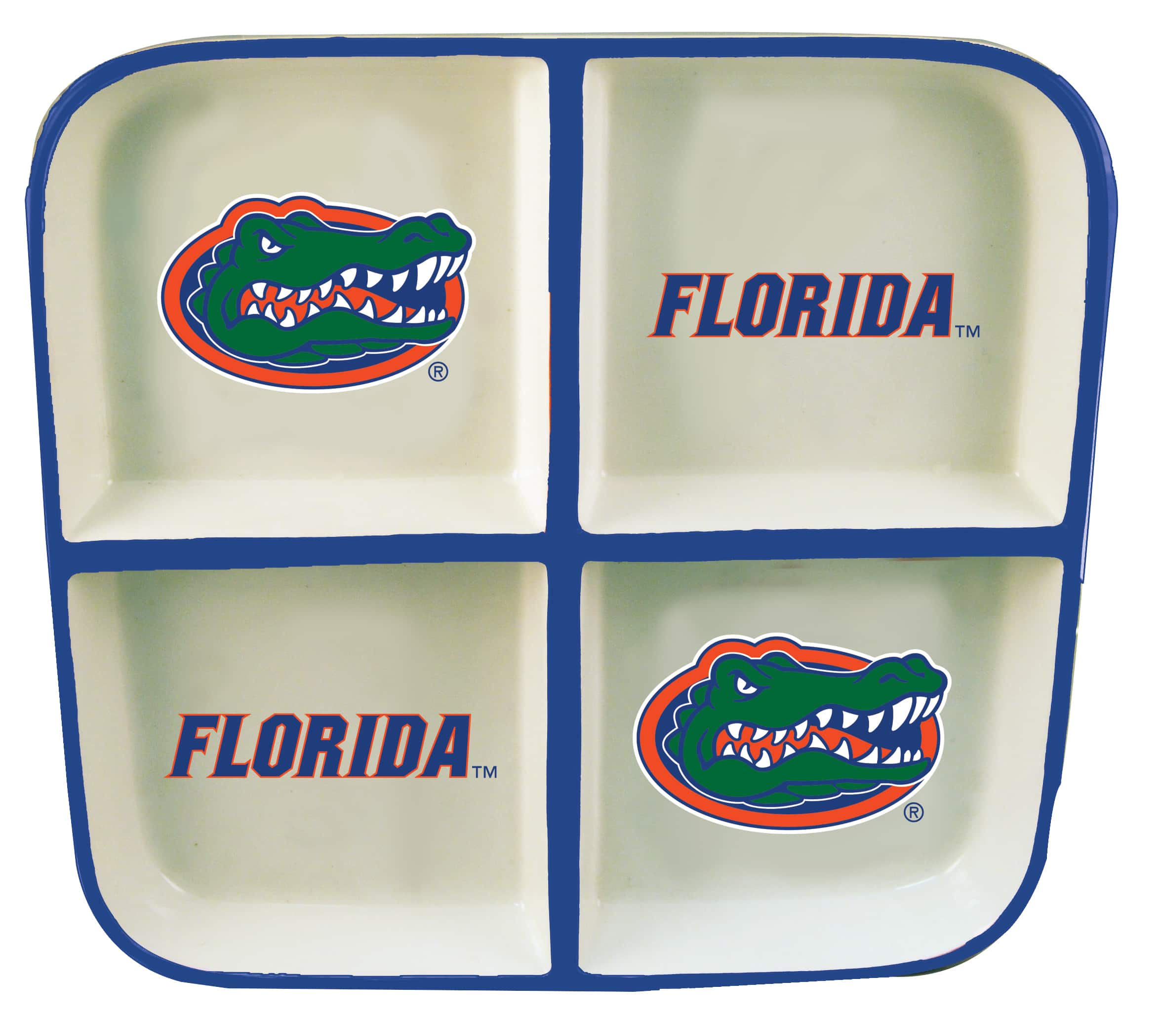 The Memory Company NCAA 4 Section Square Ceramic Tray