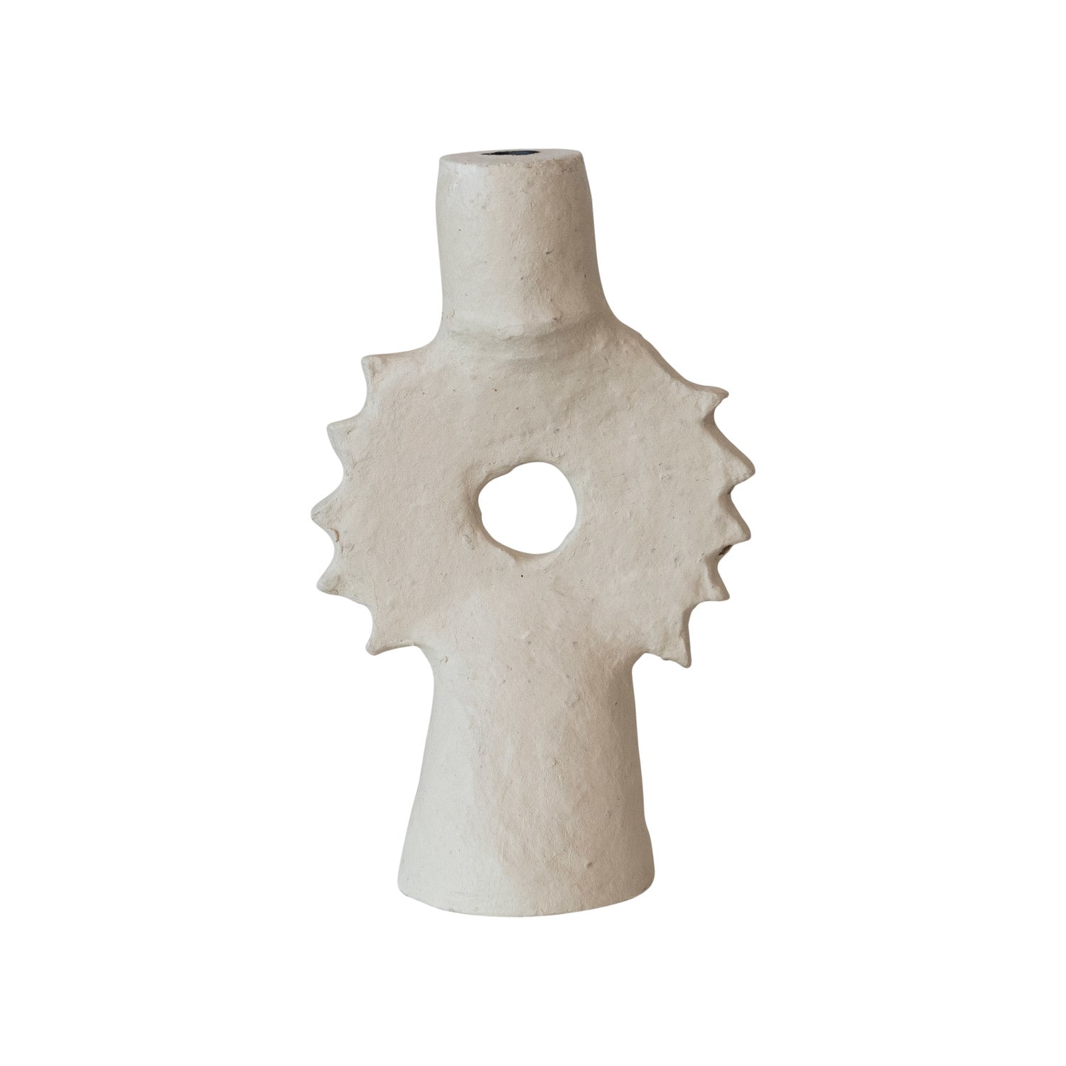 Hello Honey® 12" Handmade Paper Mache Spiked Taper Candle Holder