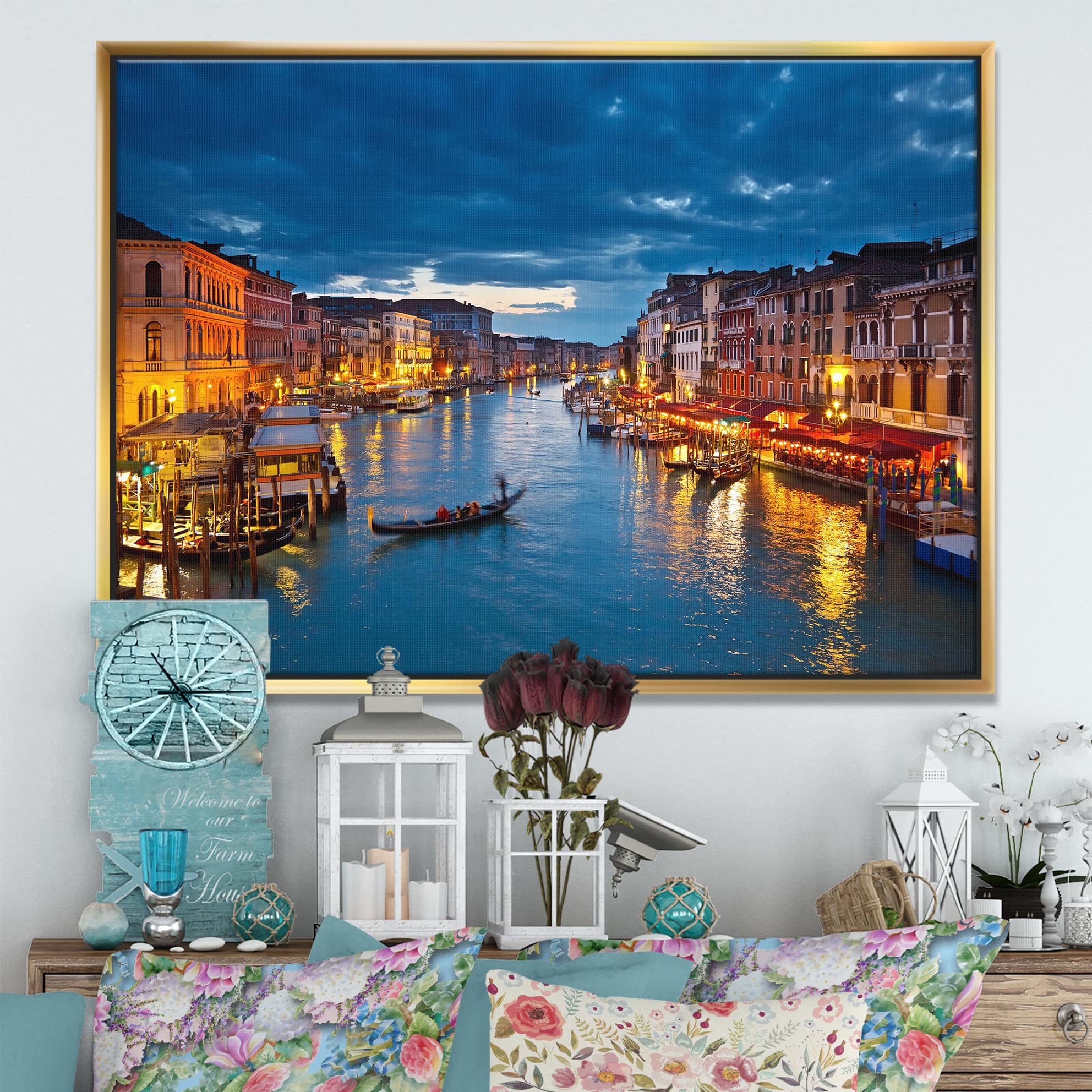 Designart - Grand Canal at Night Venice