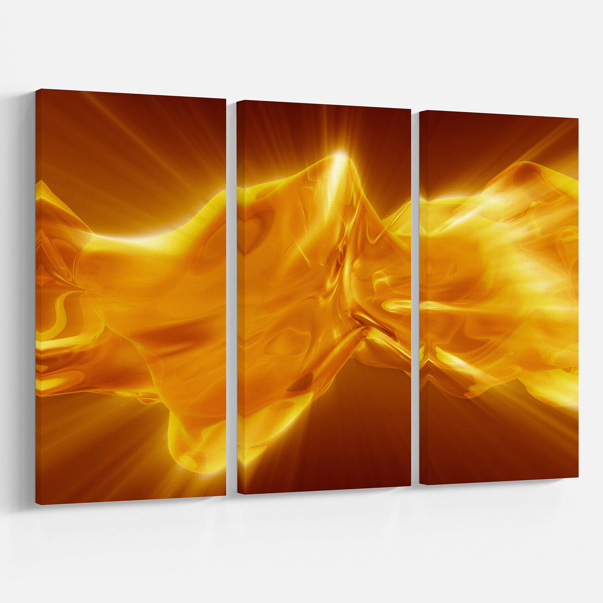 Designart - Plasmas and Liquid With Fiery Shine