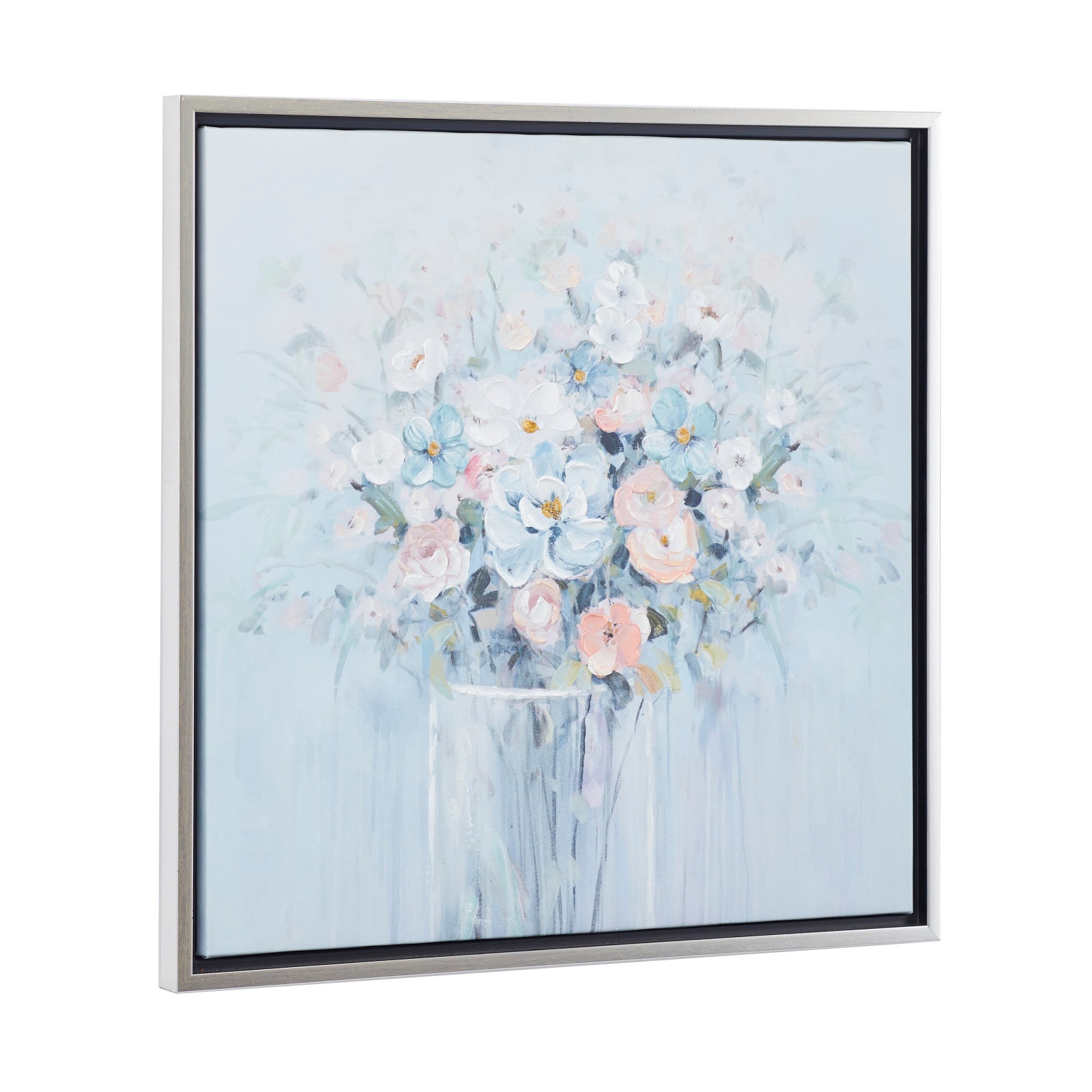 Blue Polystone French Country Framed Wall Art, 24" x 24"