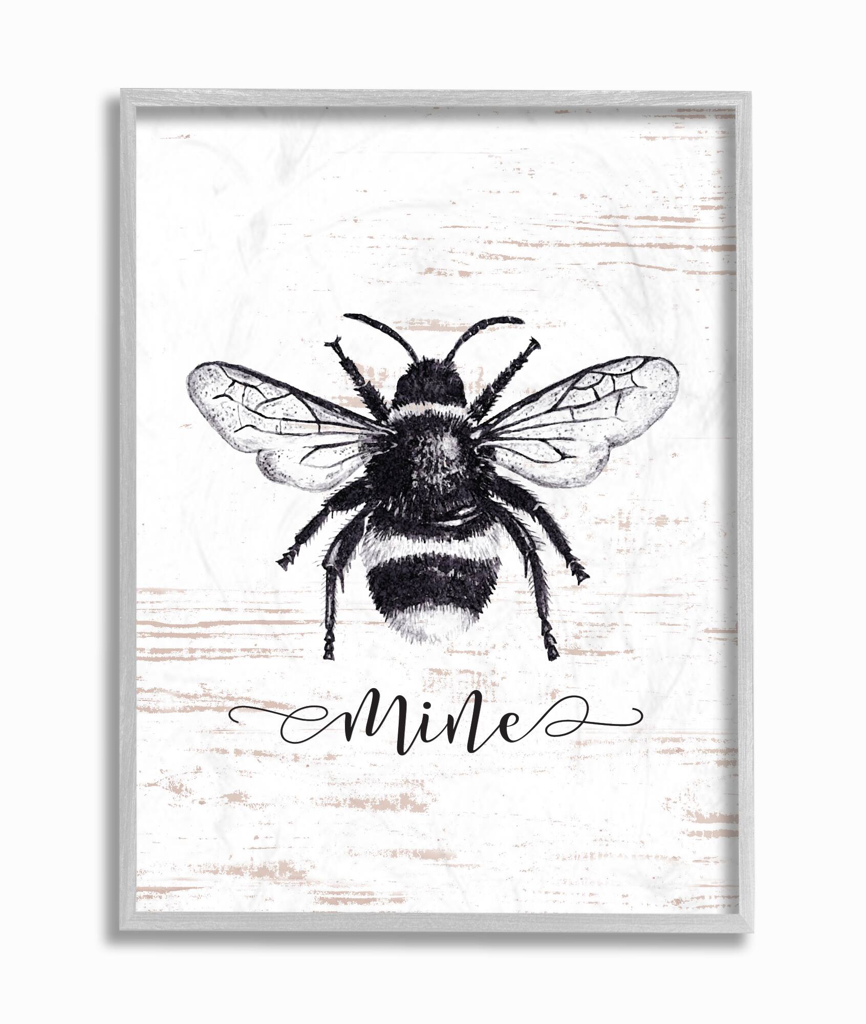 Stupell Industries Bee Mine Wall Art in Frame