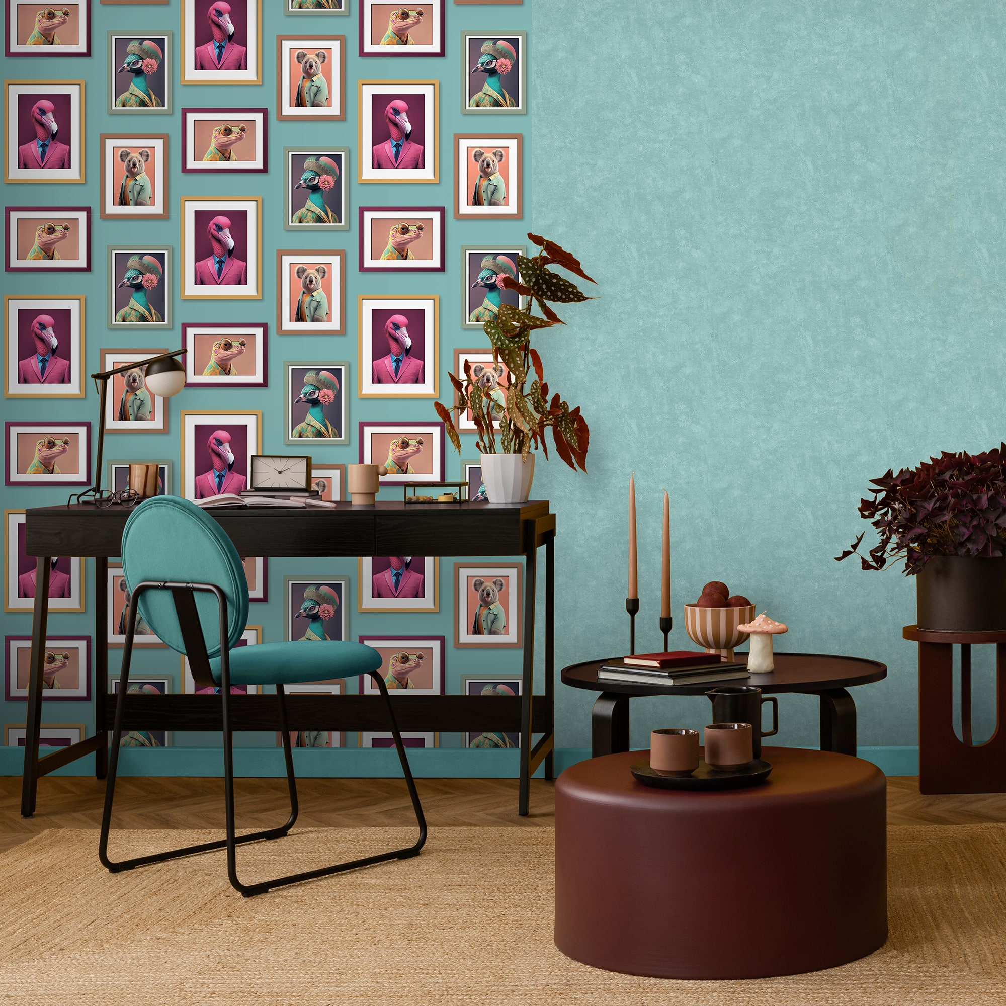 Designs Direct Funky Animal Portraits Wallpaper